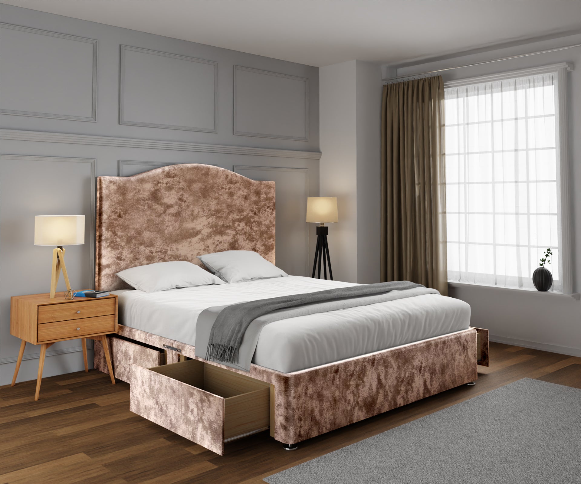 Rose Divan Bed Set