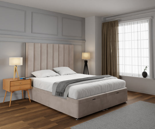 Amelia Petite Line Ottoman Storage Divan Bed Set