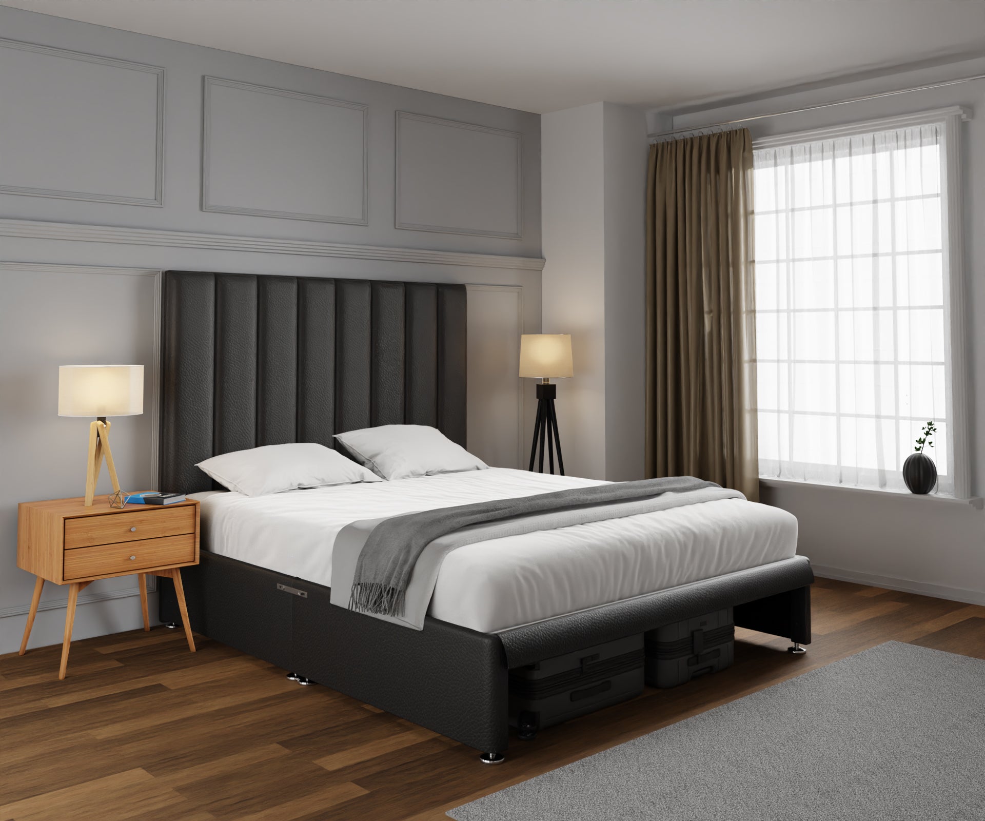 Amelia Petite Line Open Storage Divan Bed Set