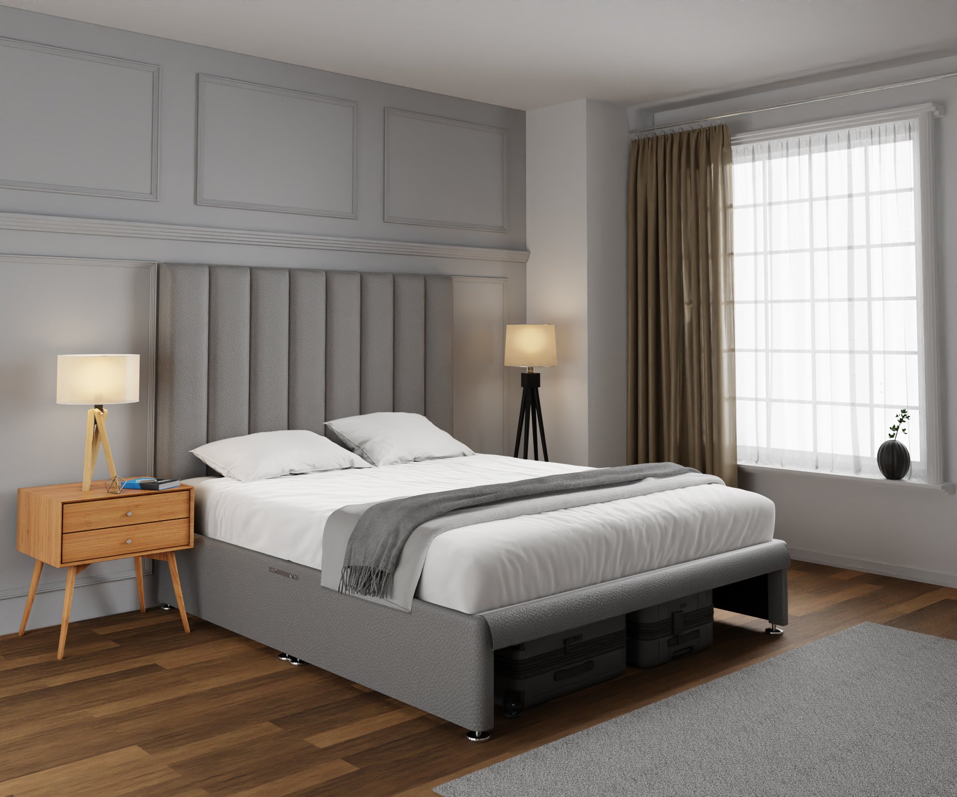 Amelia Petite Line Open Storage Divan Bed Set