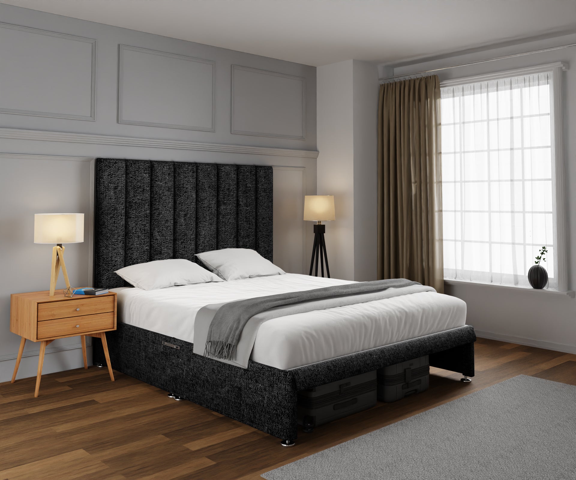 Amelia Petite Line Open Storage Divan Bed Set