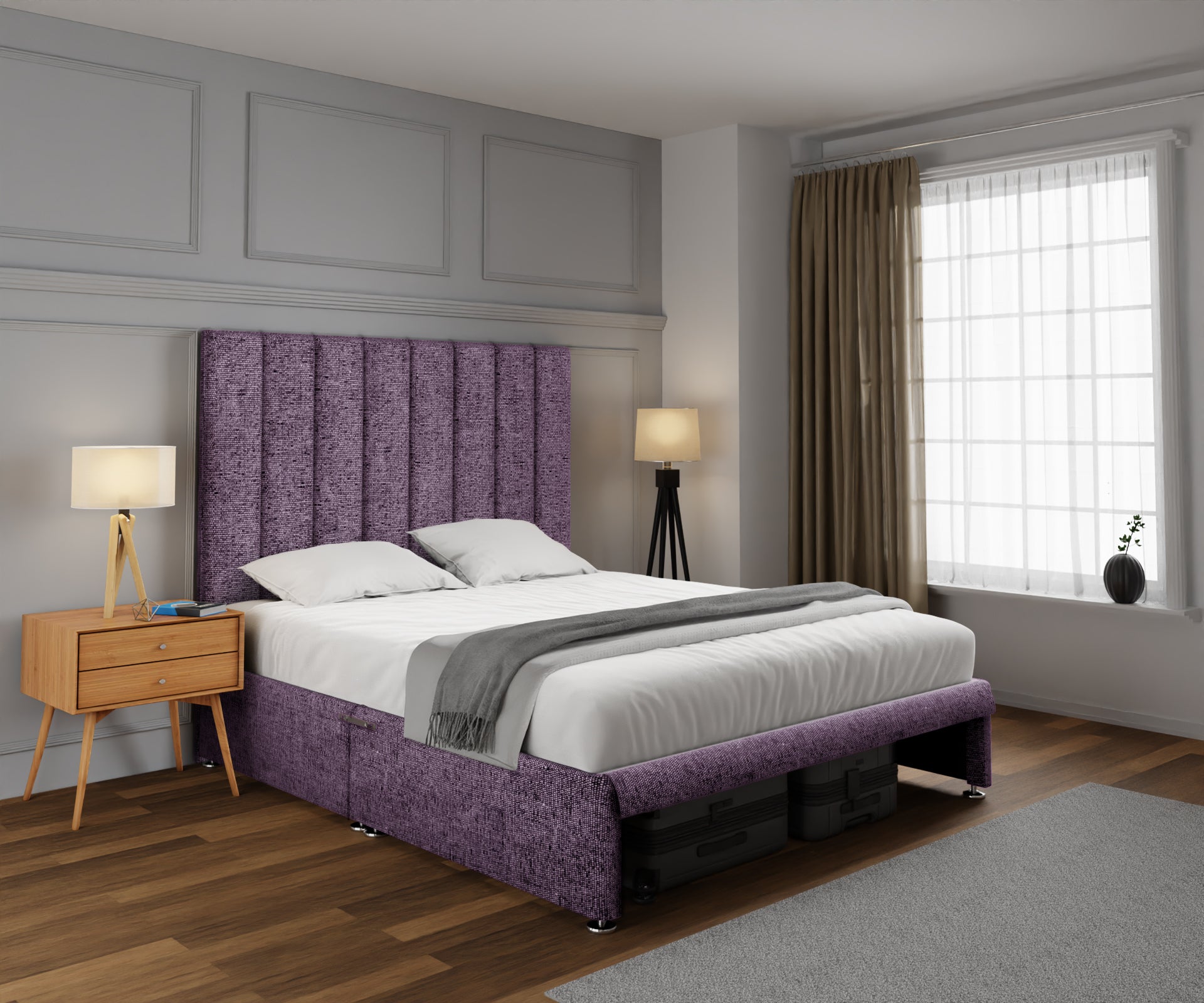 Amelia Petite Line Open Storage Divan Bed Set