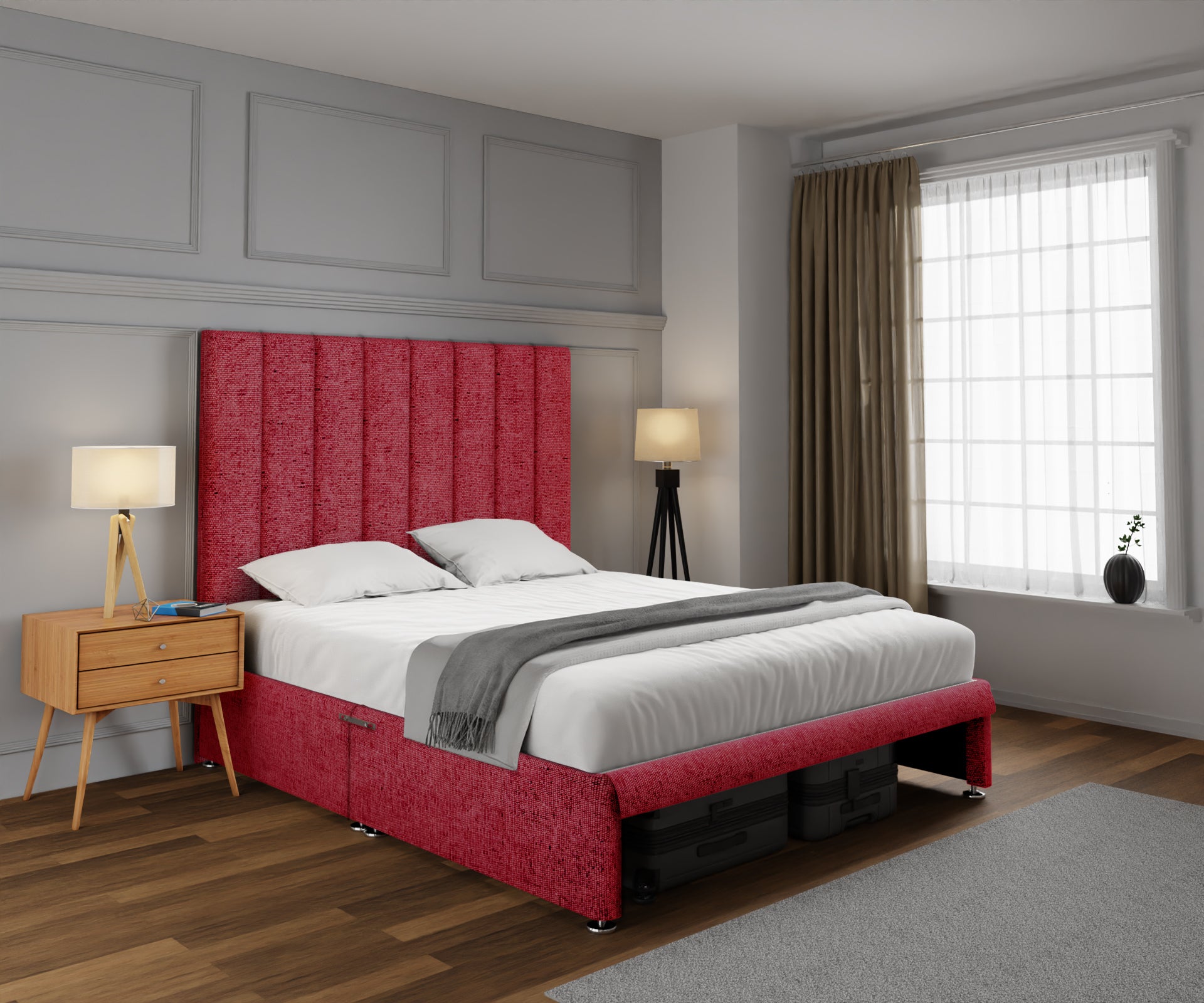 Amelia Petite Line Open Storage Divan Bed Set