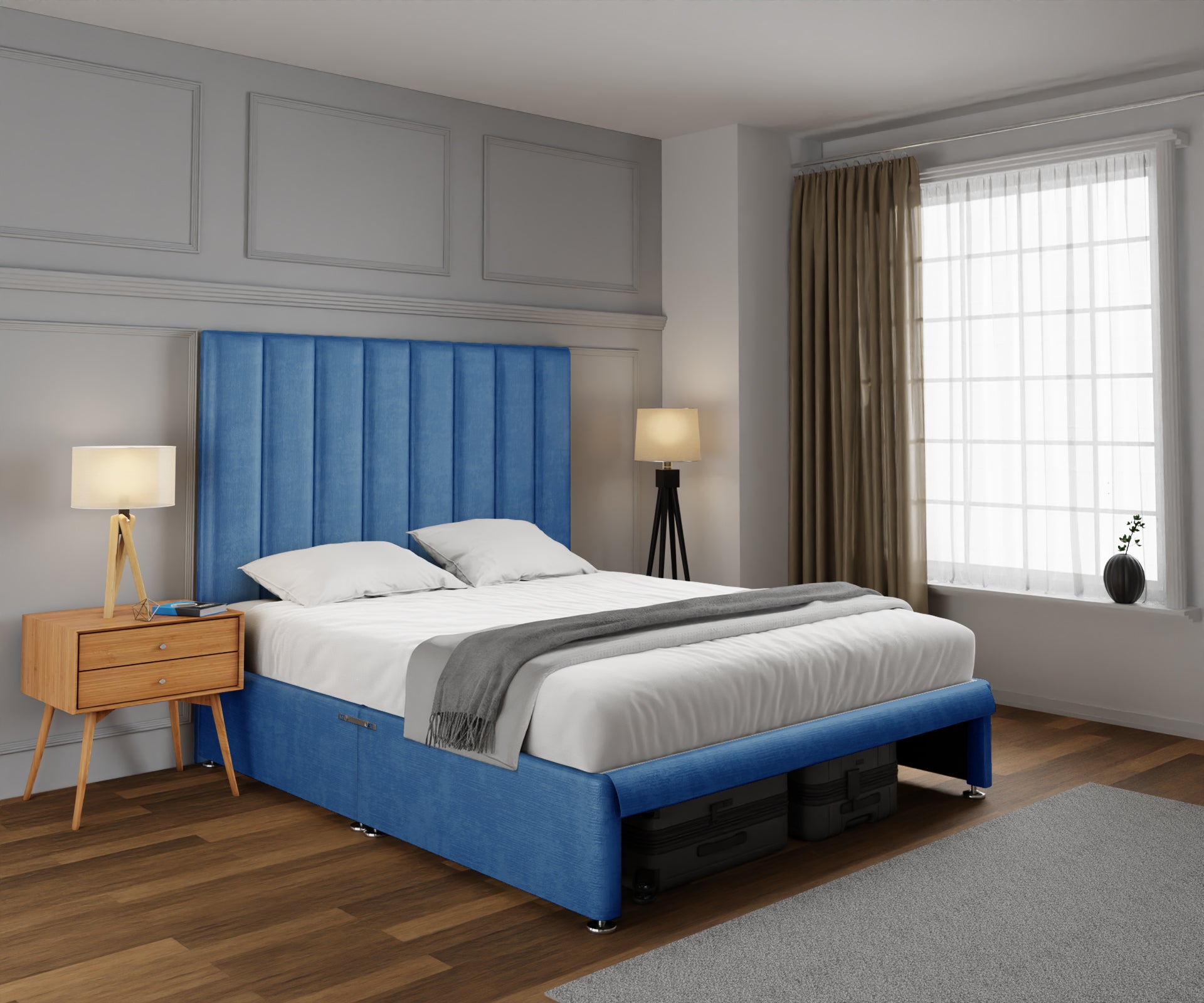 Amelia Petite Line Open Storage Divan Bed Set