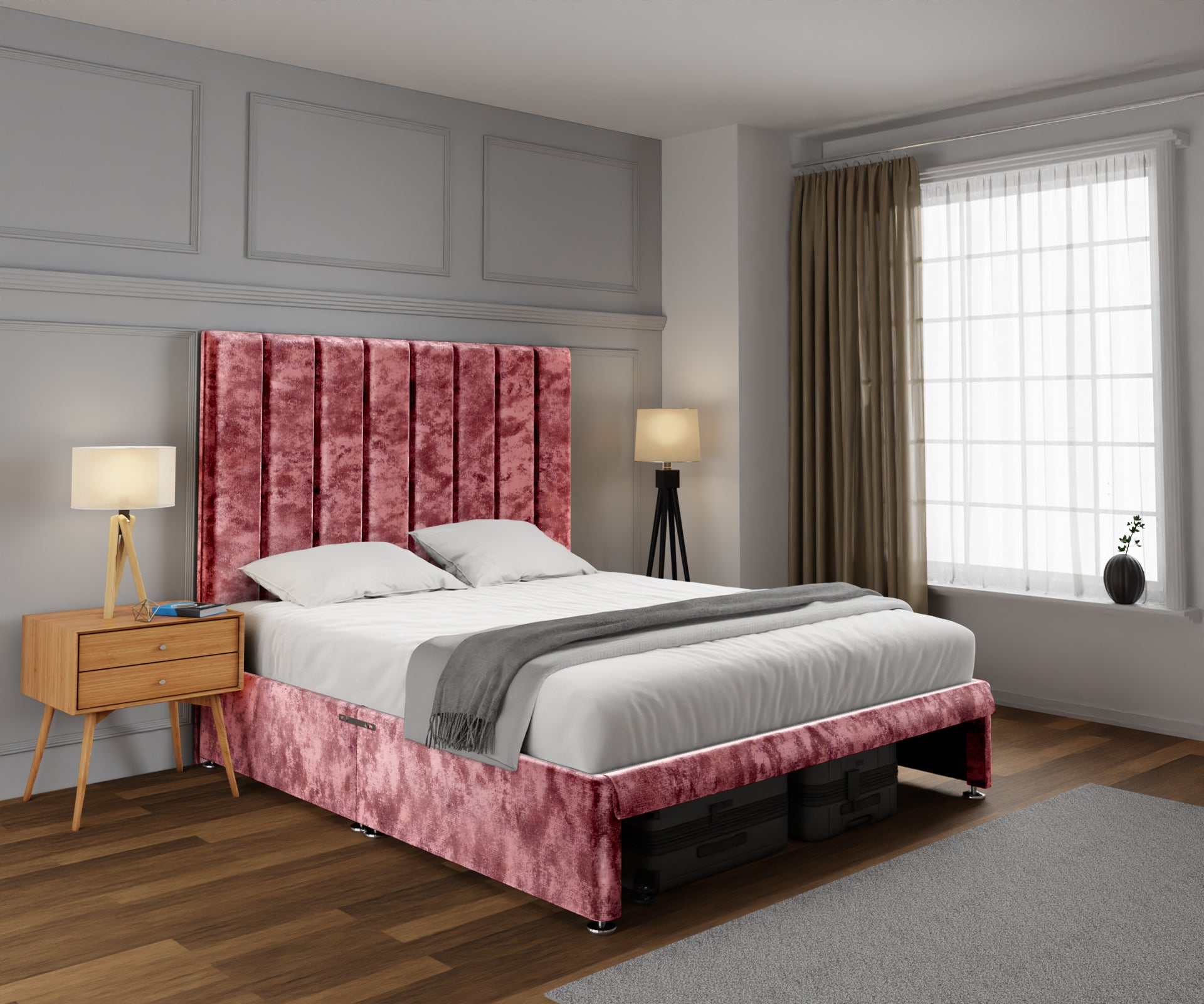 Amelia Petite Line Open Storage Divan Bed Set