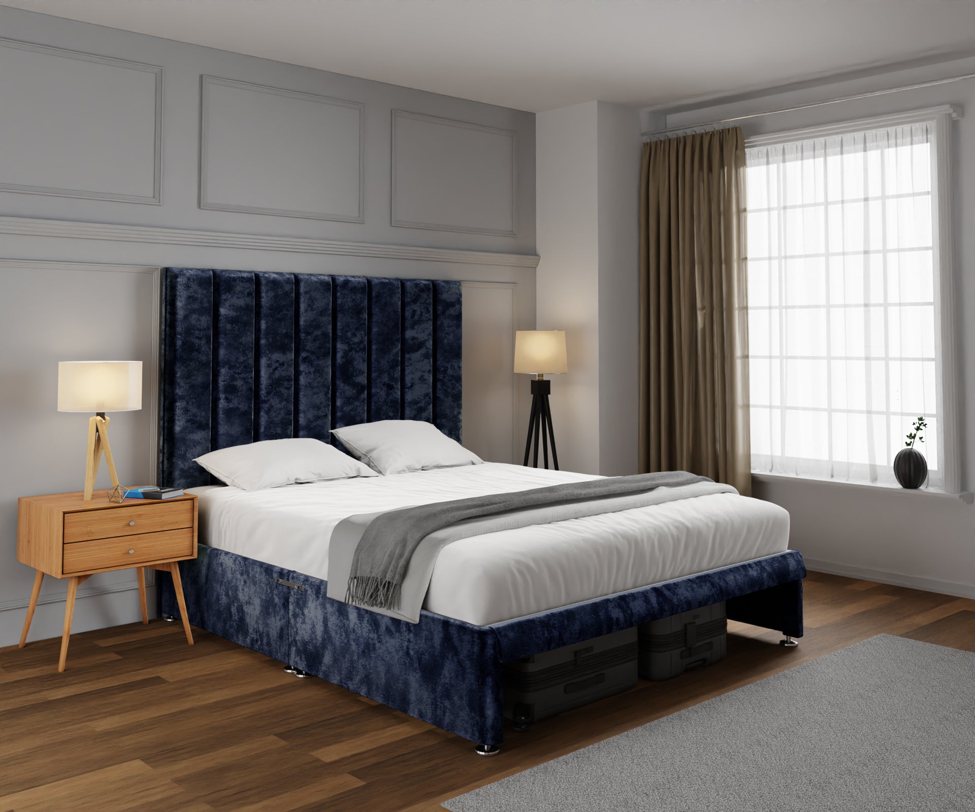 Amelia Petite Line Open Storage Divan Bed Set