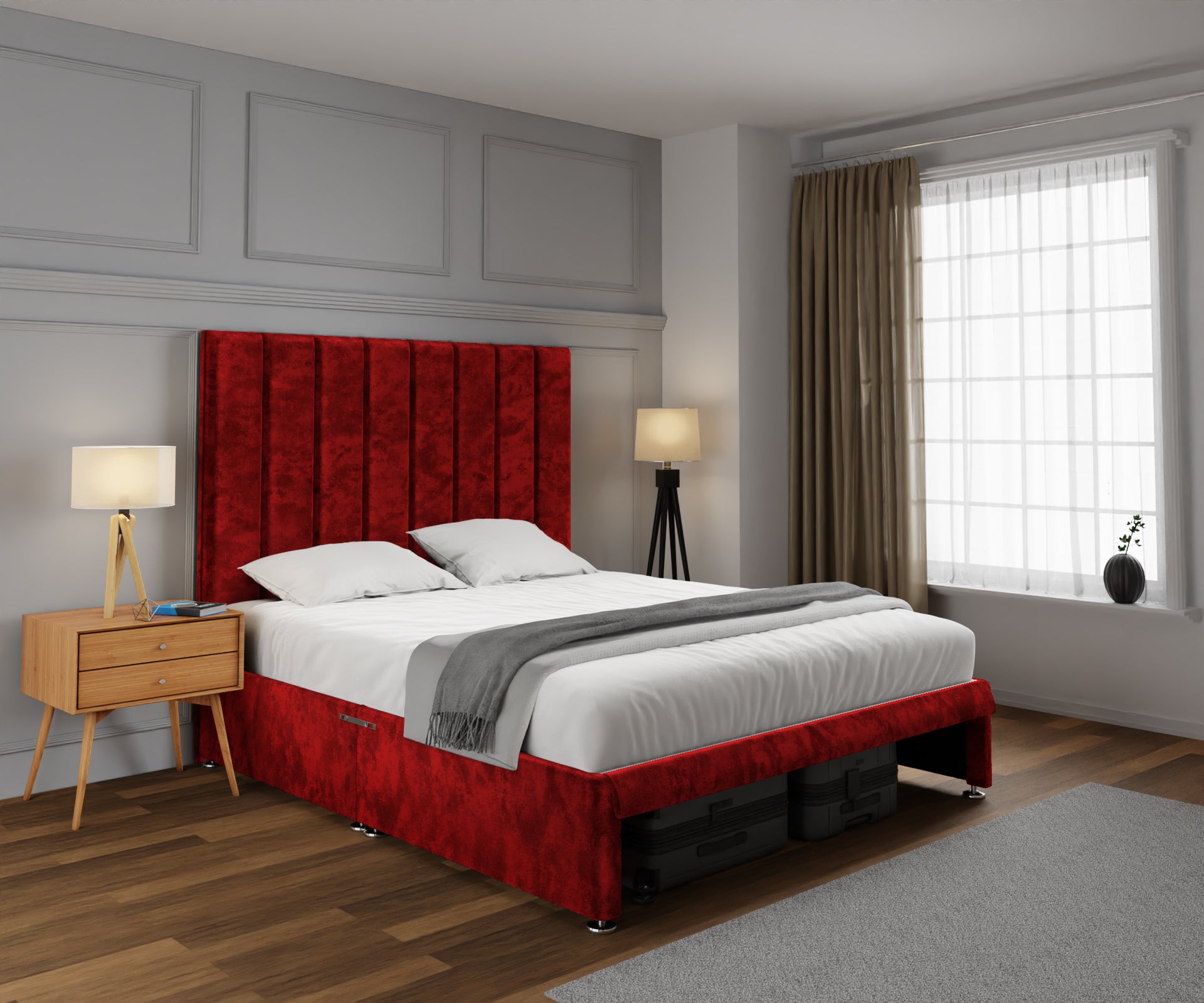 Amelia Petite Line Open Storage Divan Bed Set