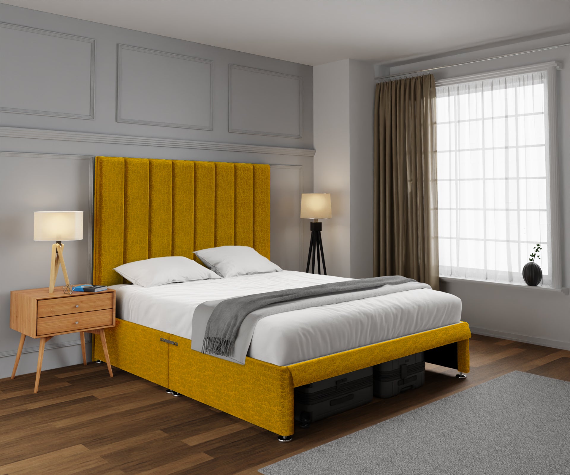 Amelia Petite Line Open Storage Divan Bed Set