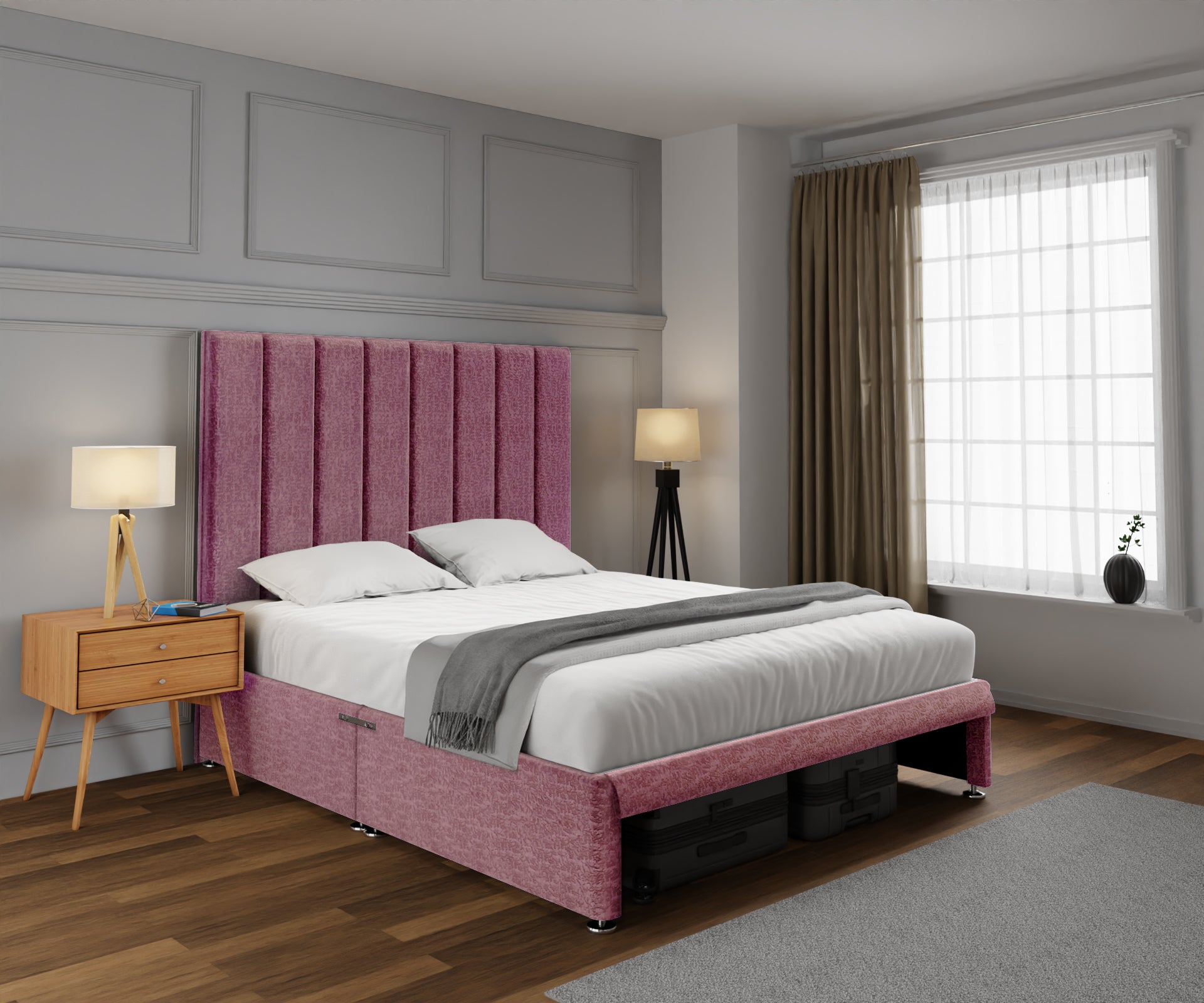 Amelia Petite Line Open Storage Divan Bed Set