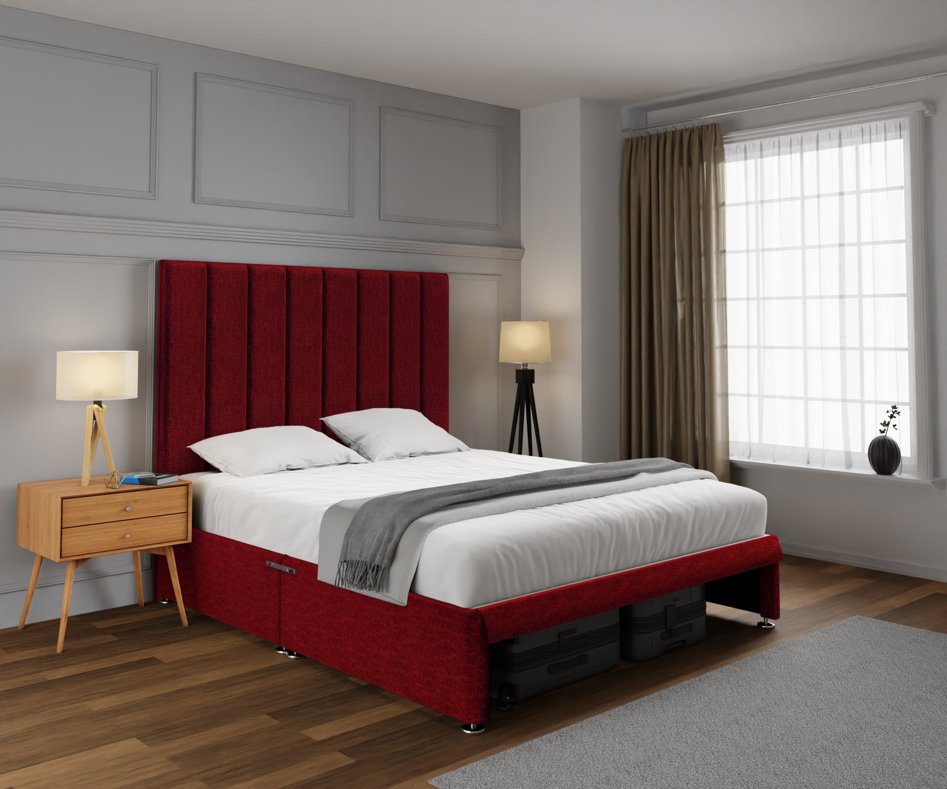Amelia Petite Line Open Storage Divan Bed Set