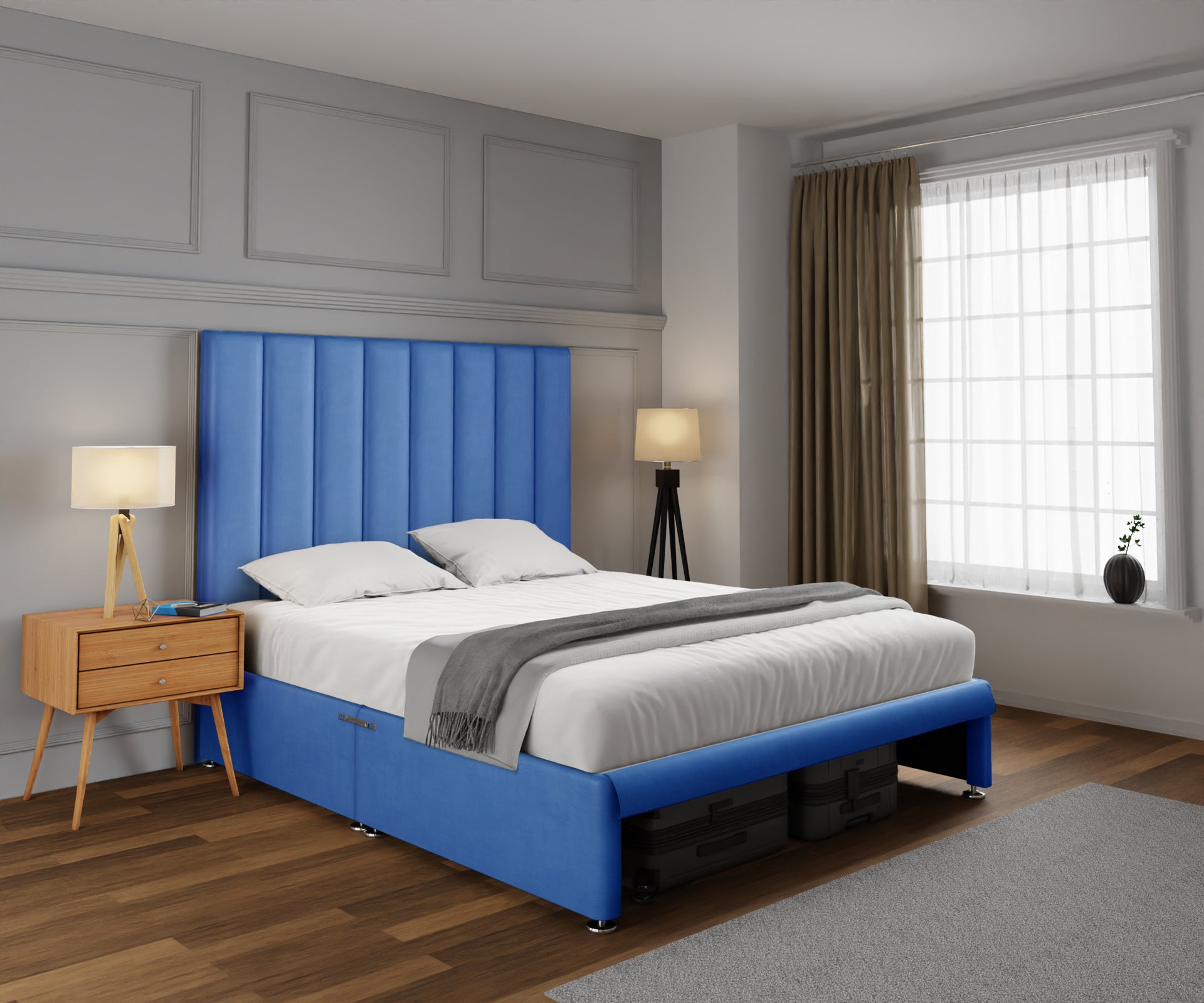 Amelia Petite Line Open Storage Divan Bed Set