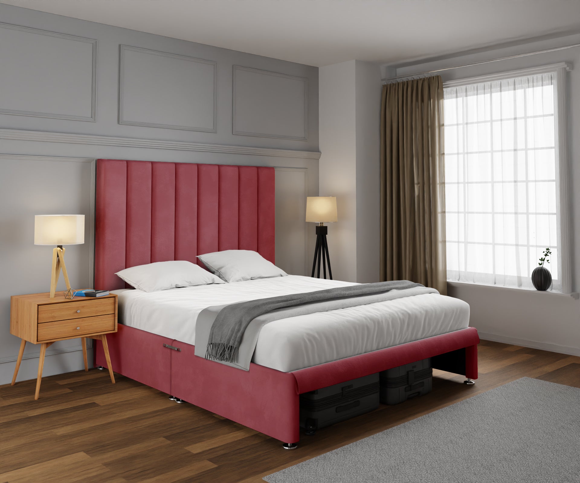 Amelia Petite Line Open Storage Divan Bed Set