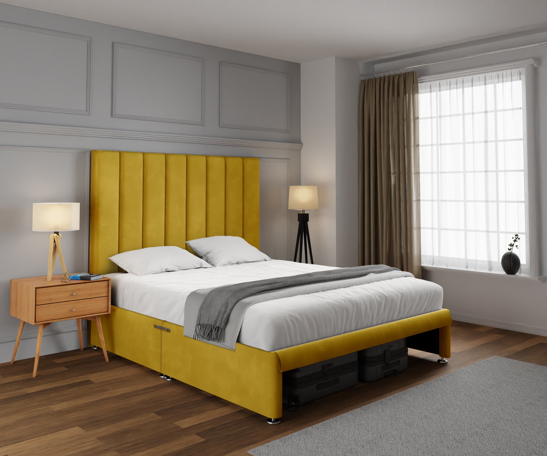 Amelia Petite Line Open Storage Divan Bed Set