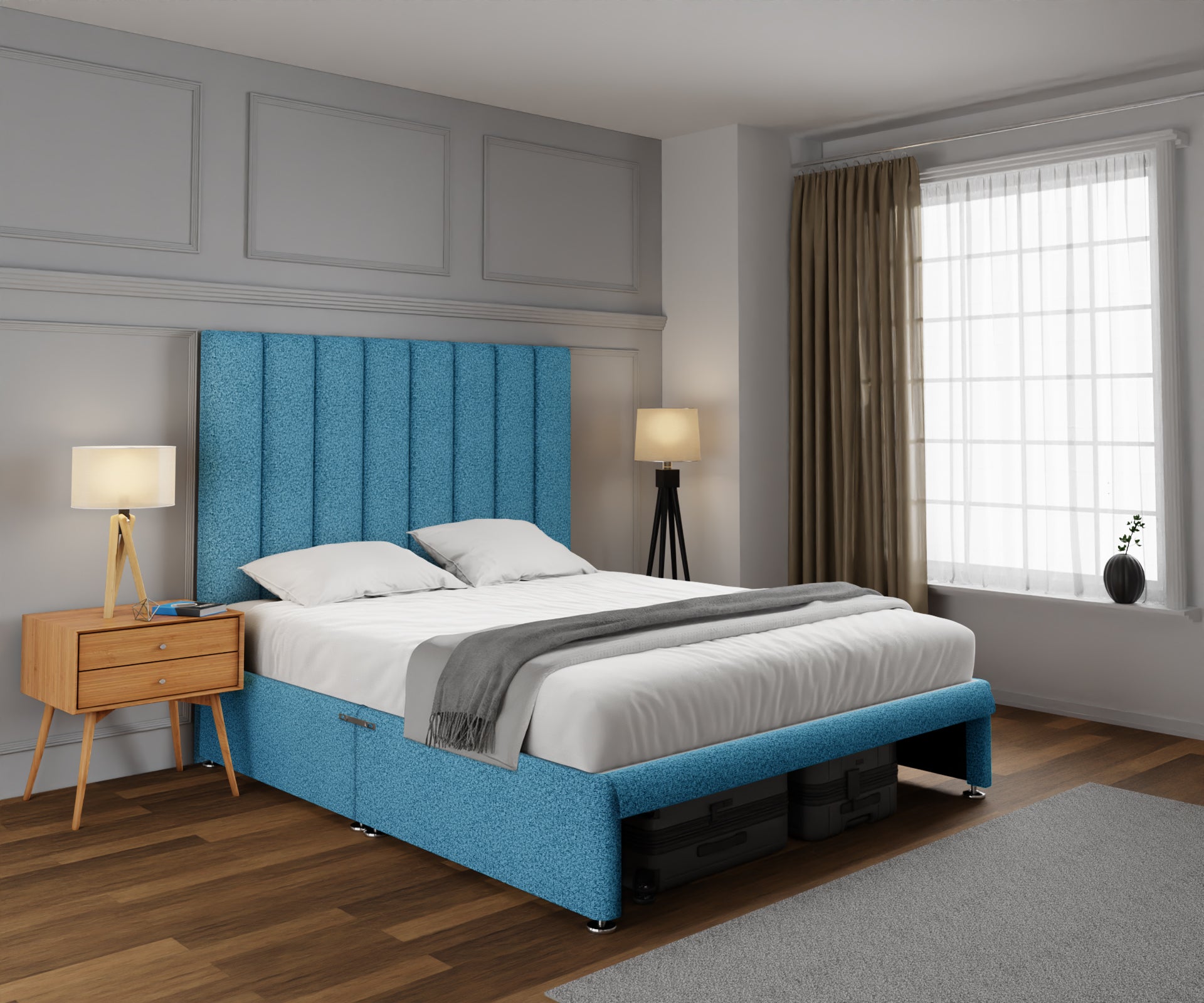 Amelia Petite Line Open Storage Divan Bed Set