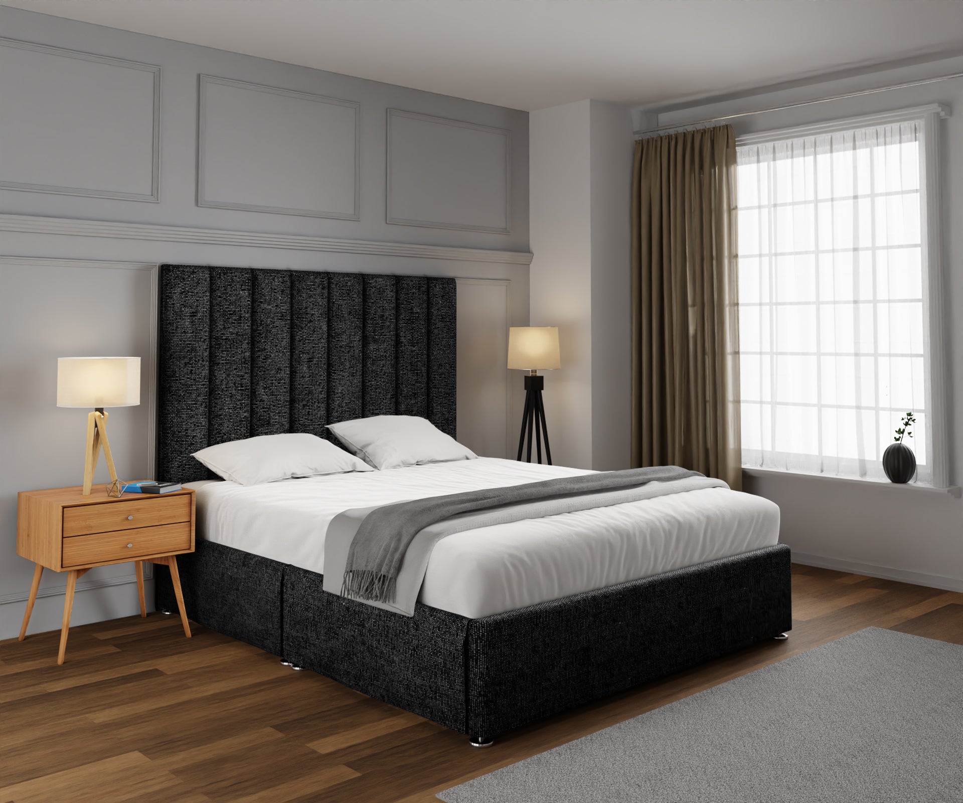 Amelia Petite Line Open Storage Divan Bed Set