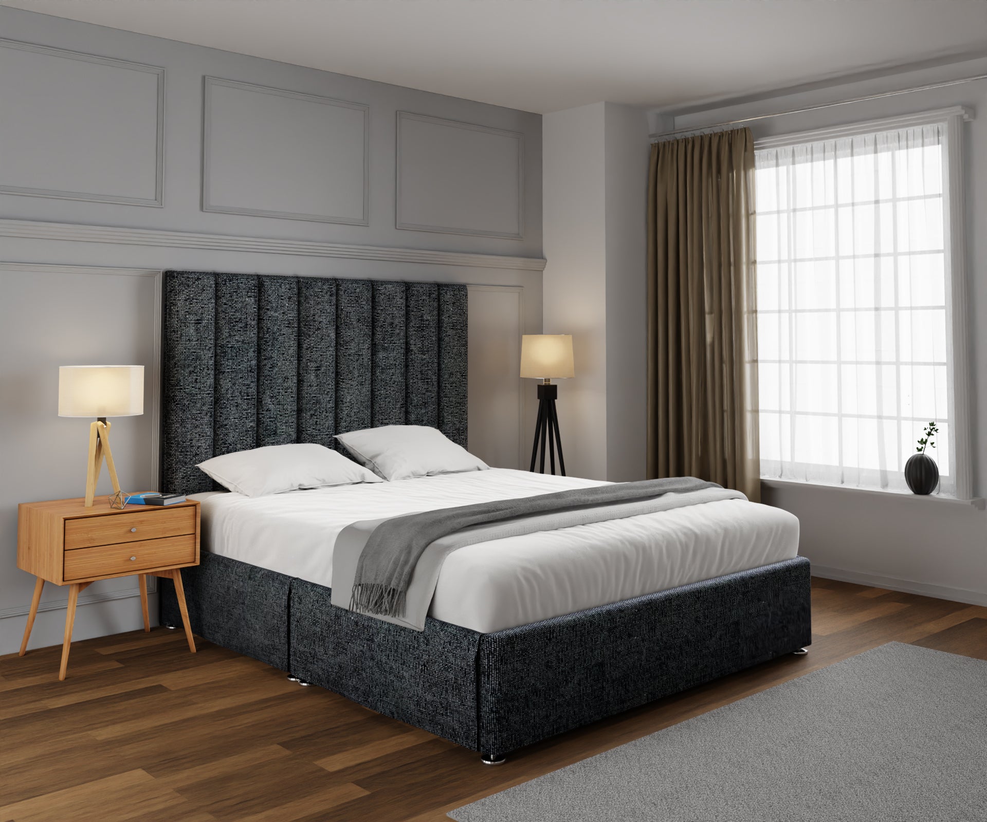 Amelia Petite Line Open Storage Divan Bed Set