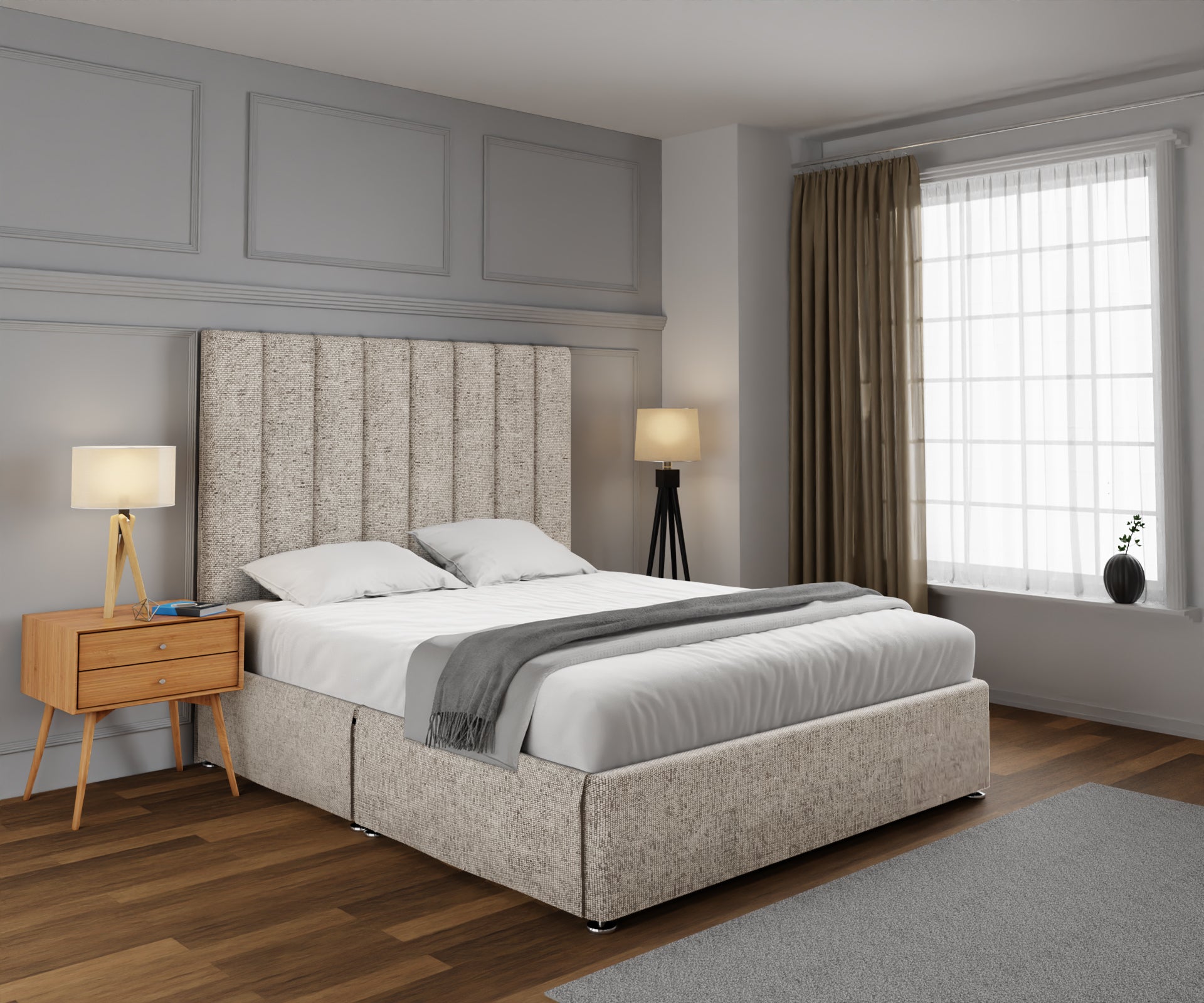Amelia Petite Line Open Storage Divan Bed Set
