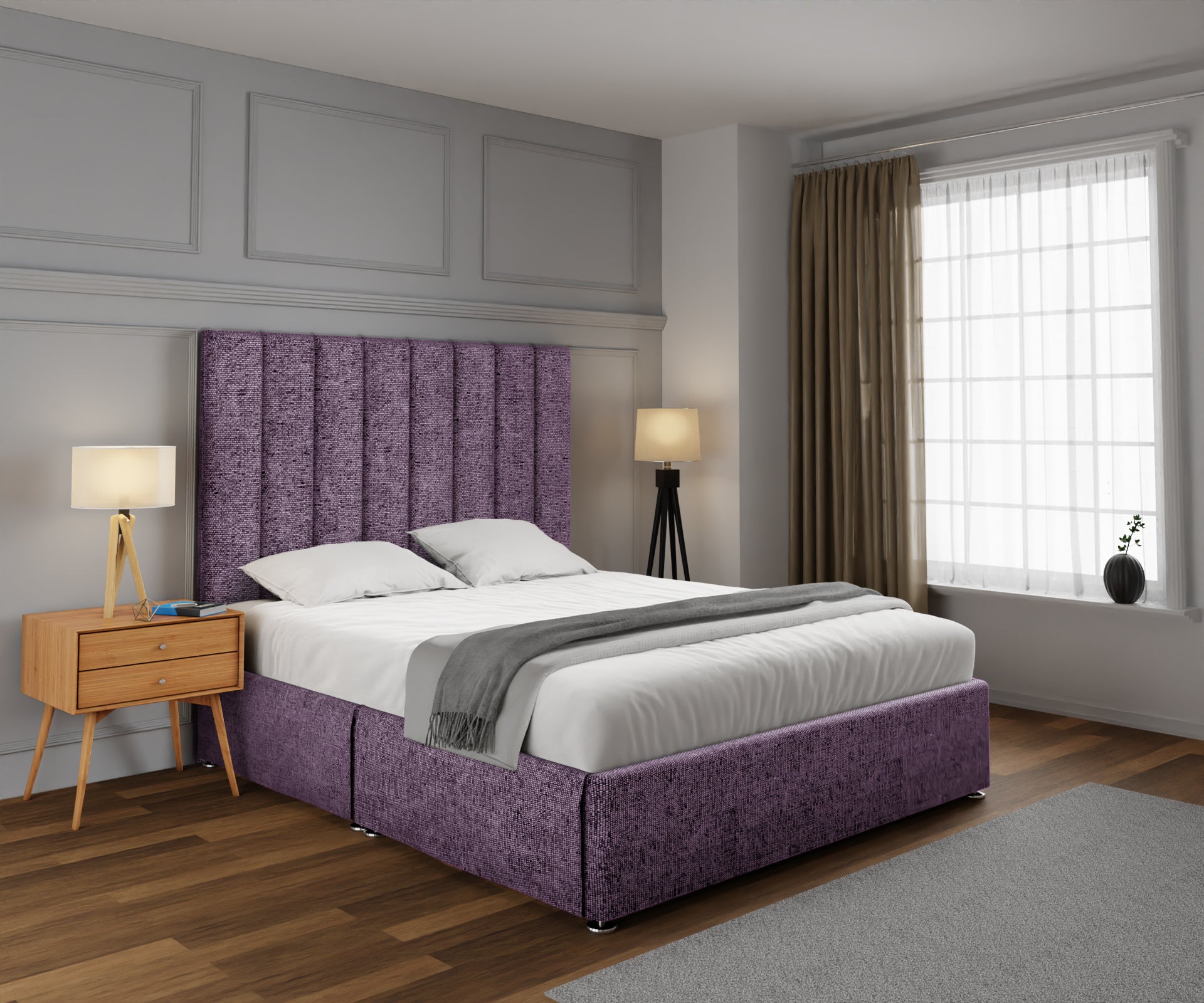 Amelia Petite Line Open Storage Divan Bed Set