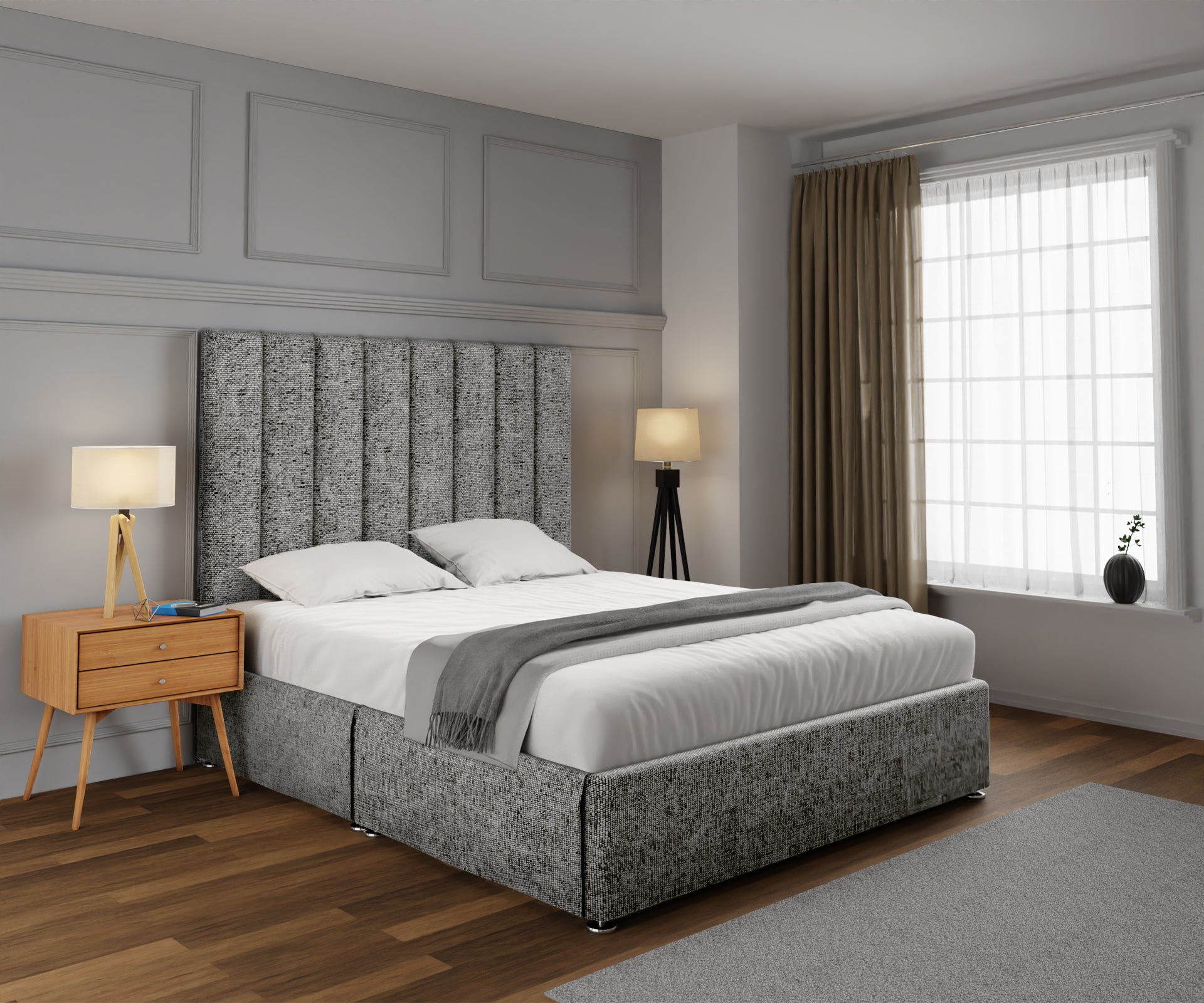 Amelia Petite Line Open Storage Divan Bed Set