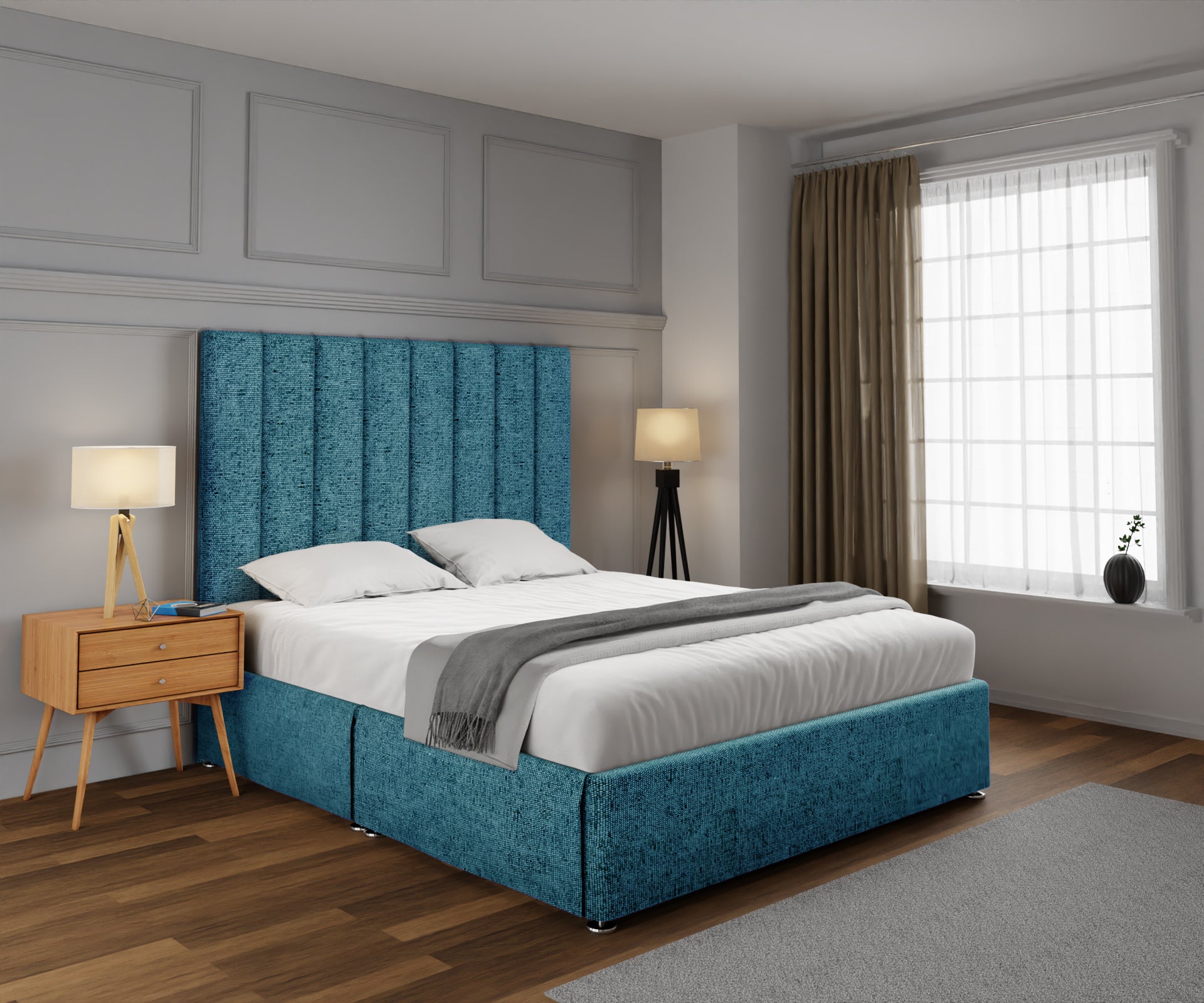 Amelia Petite Line Open Storage Divan Bed Set