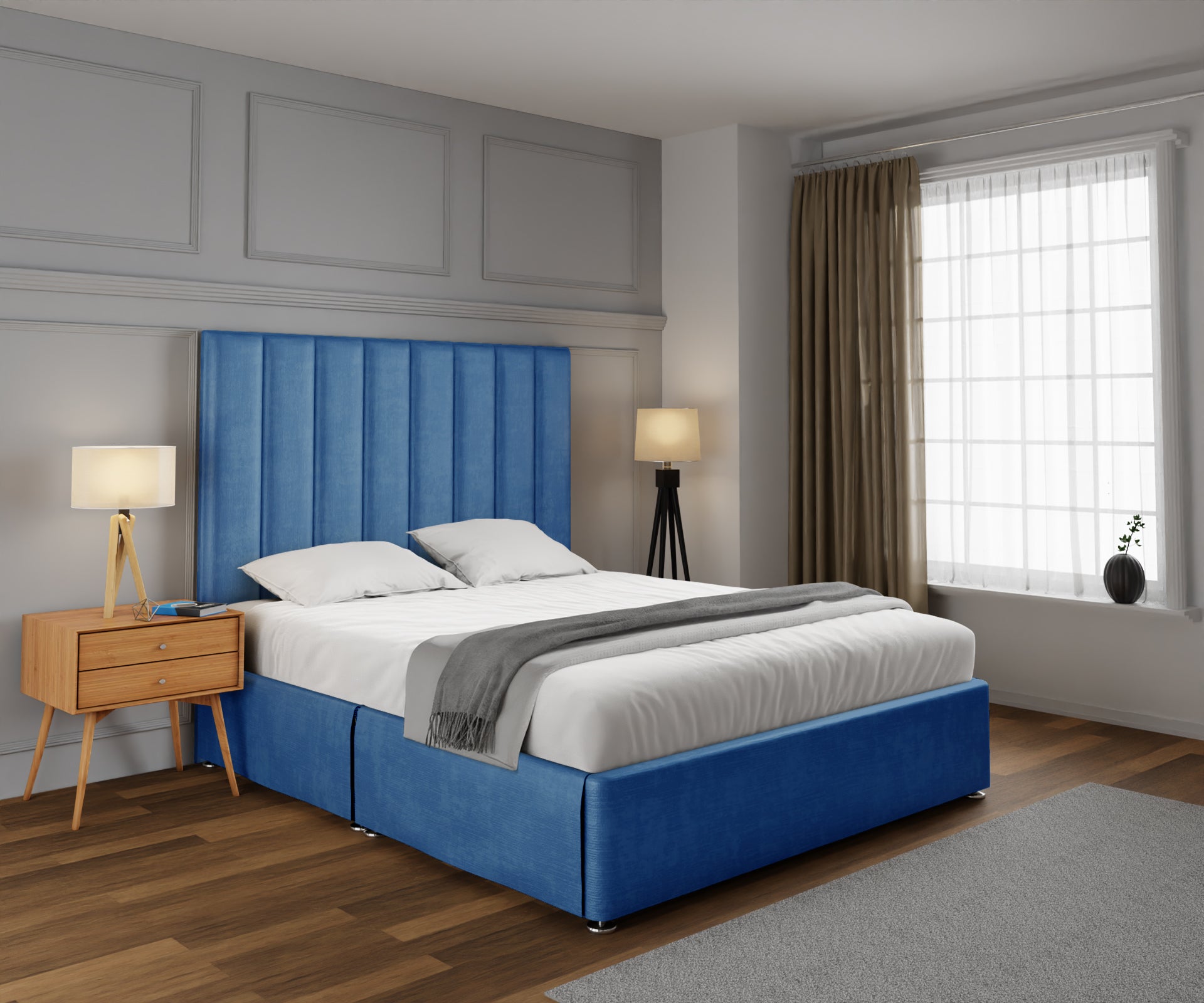 Amelia Petite Line Open Storage Divan Bed Set