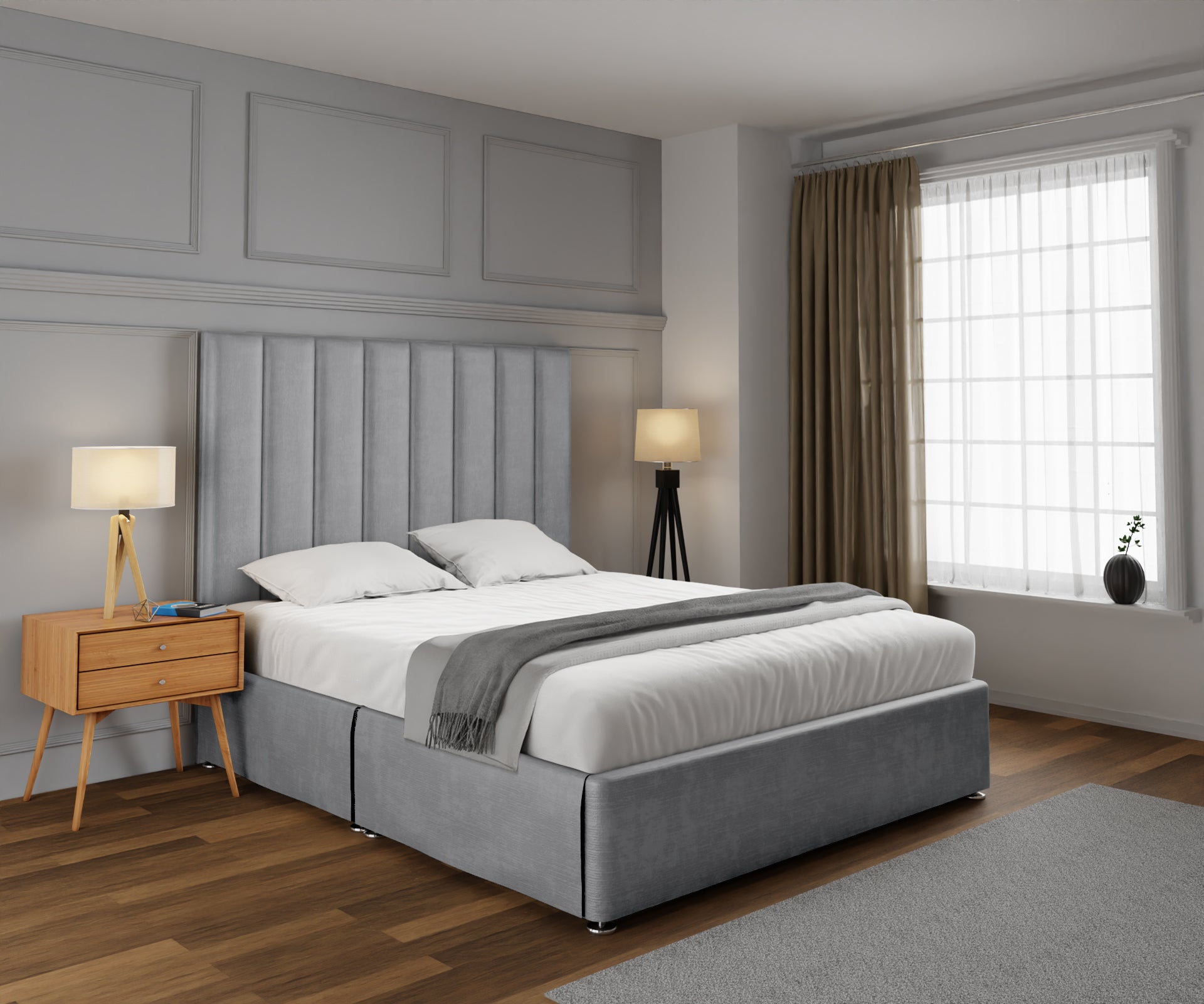 Amelia Petite Line Open Storage Divan Bed Set