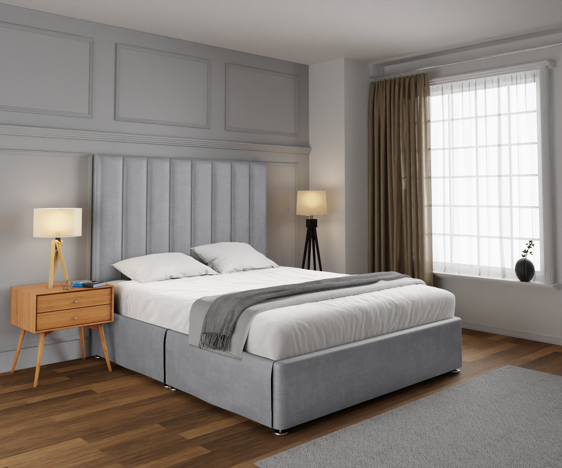 Amelia Petite Line Open Storage Divan Bed Set