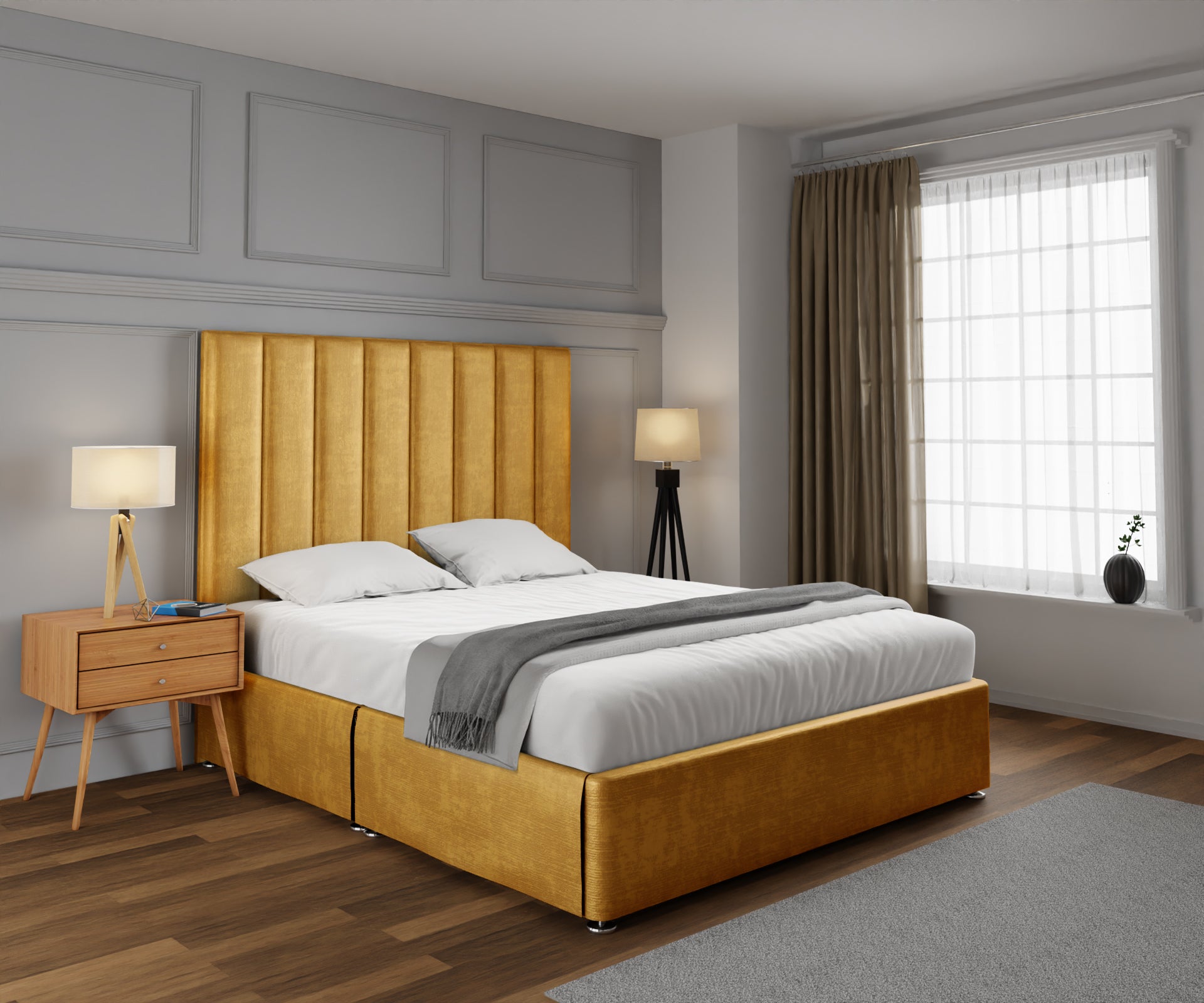 Amelia Petite Line Open Storage Divan Bed Set