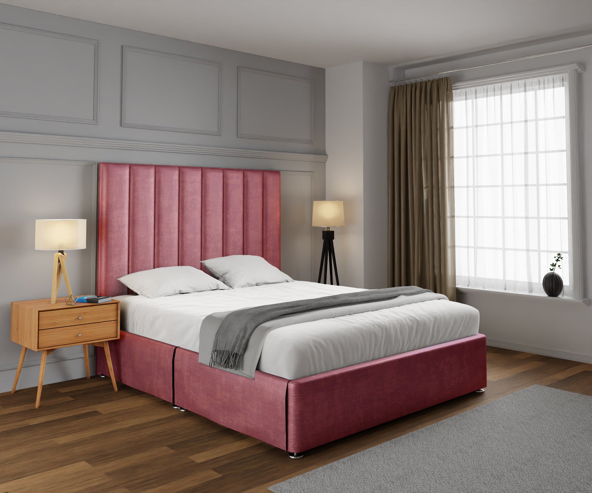 Amelia Petite Line Open Storage Divan Bed Set