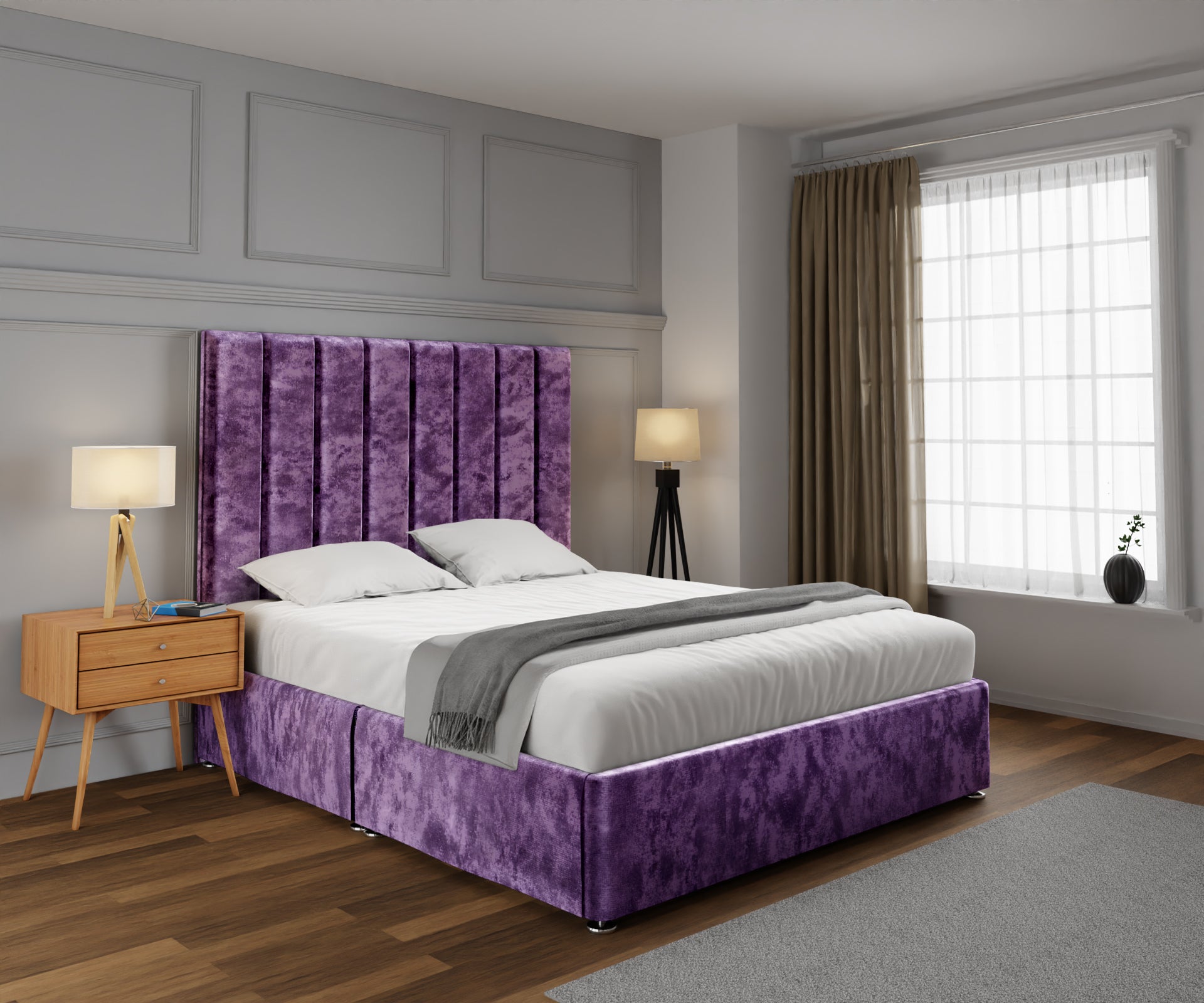 Amelia Petite Line Open Storage Divan Bed Set