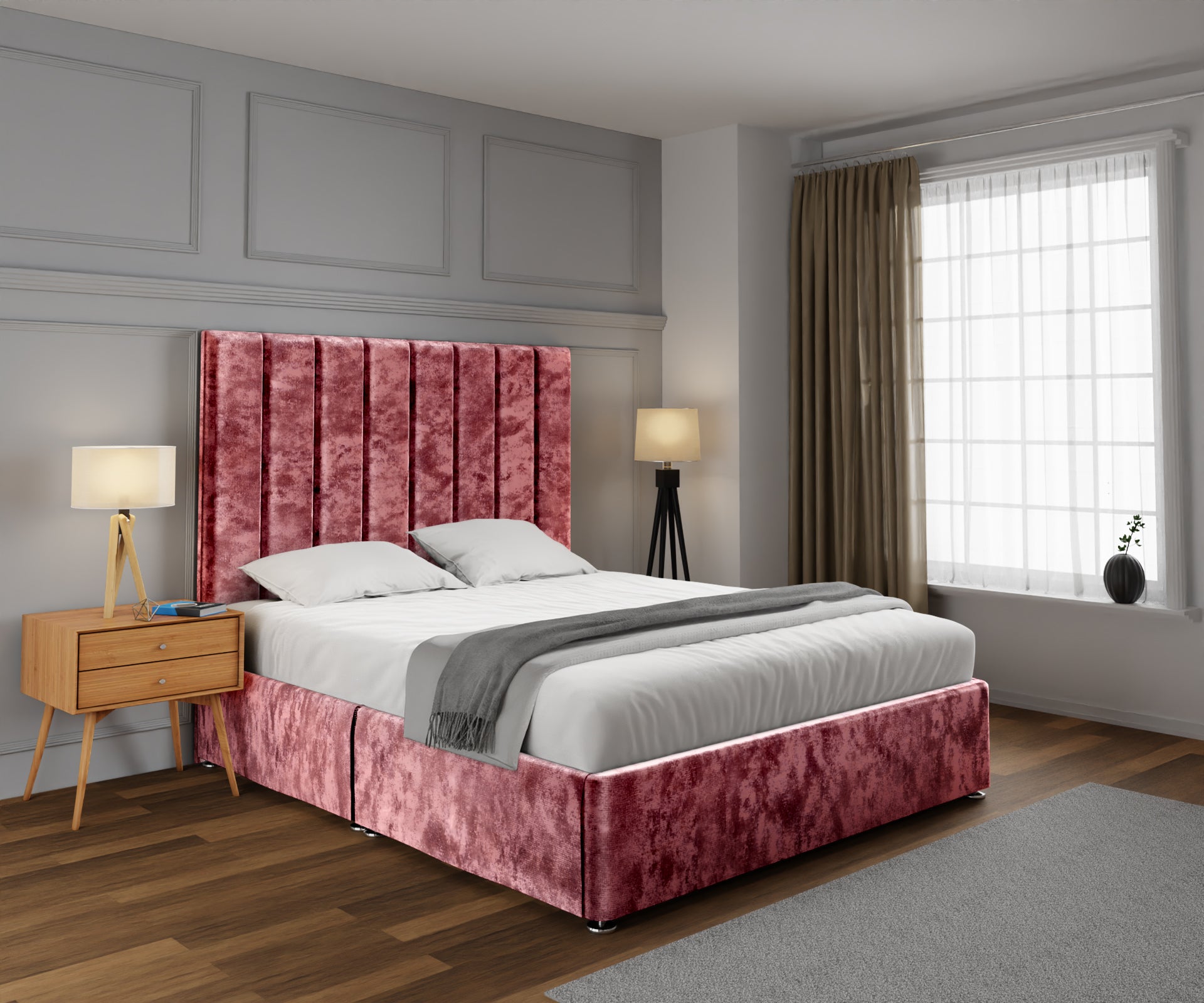 Amelia Petite Line Open Storage Divan Bed Set
