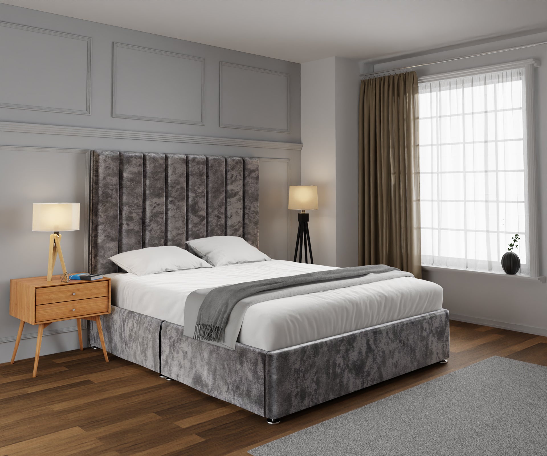 Amelia Petite Line Open Storage Divan Bed Set
