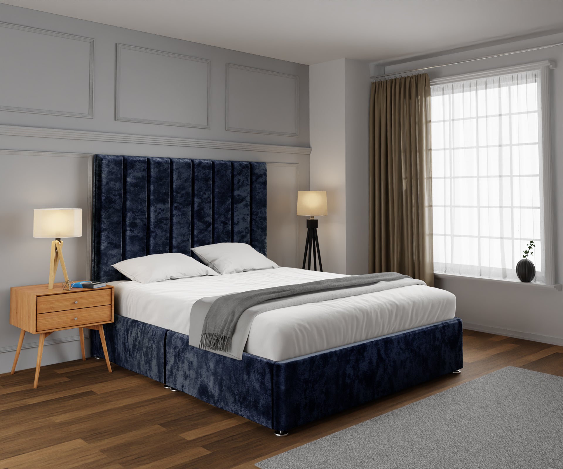 Amelia Petite Line Open Storage Divan Bed Set