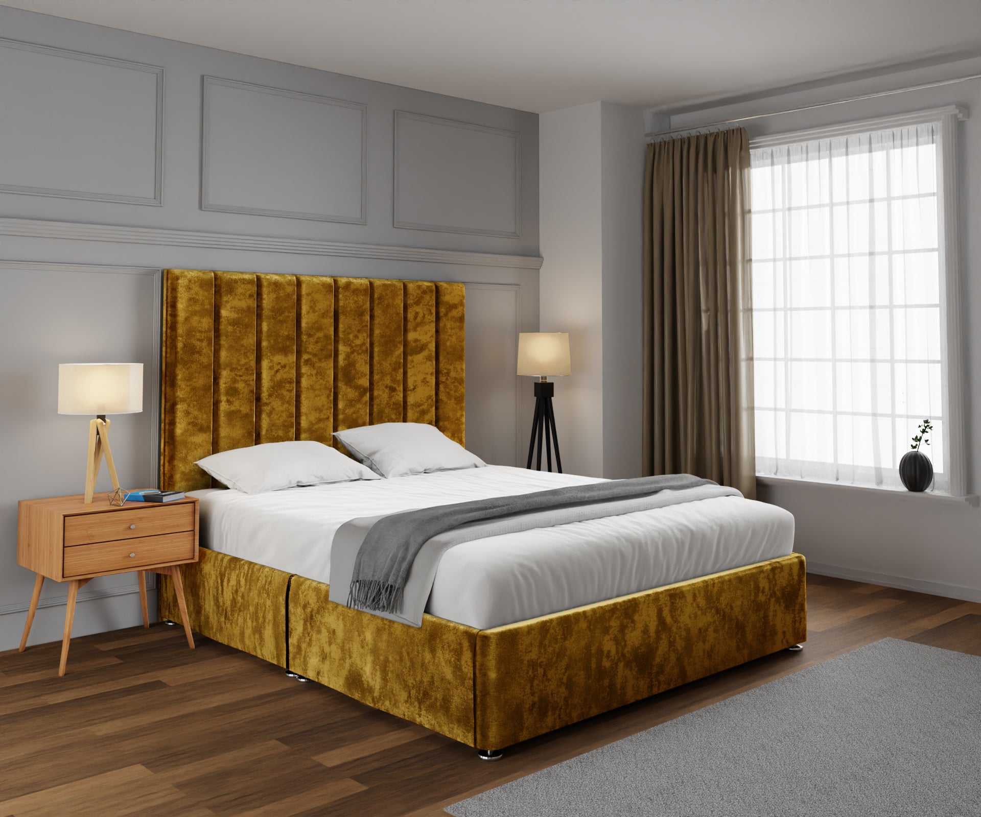 Amelia Petite Line Open Storage Divan Bed Set