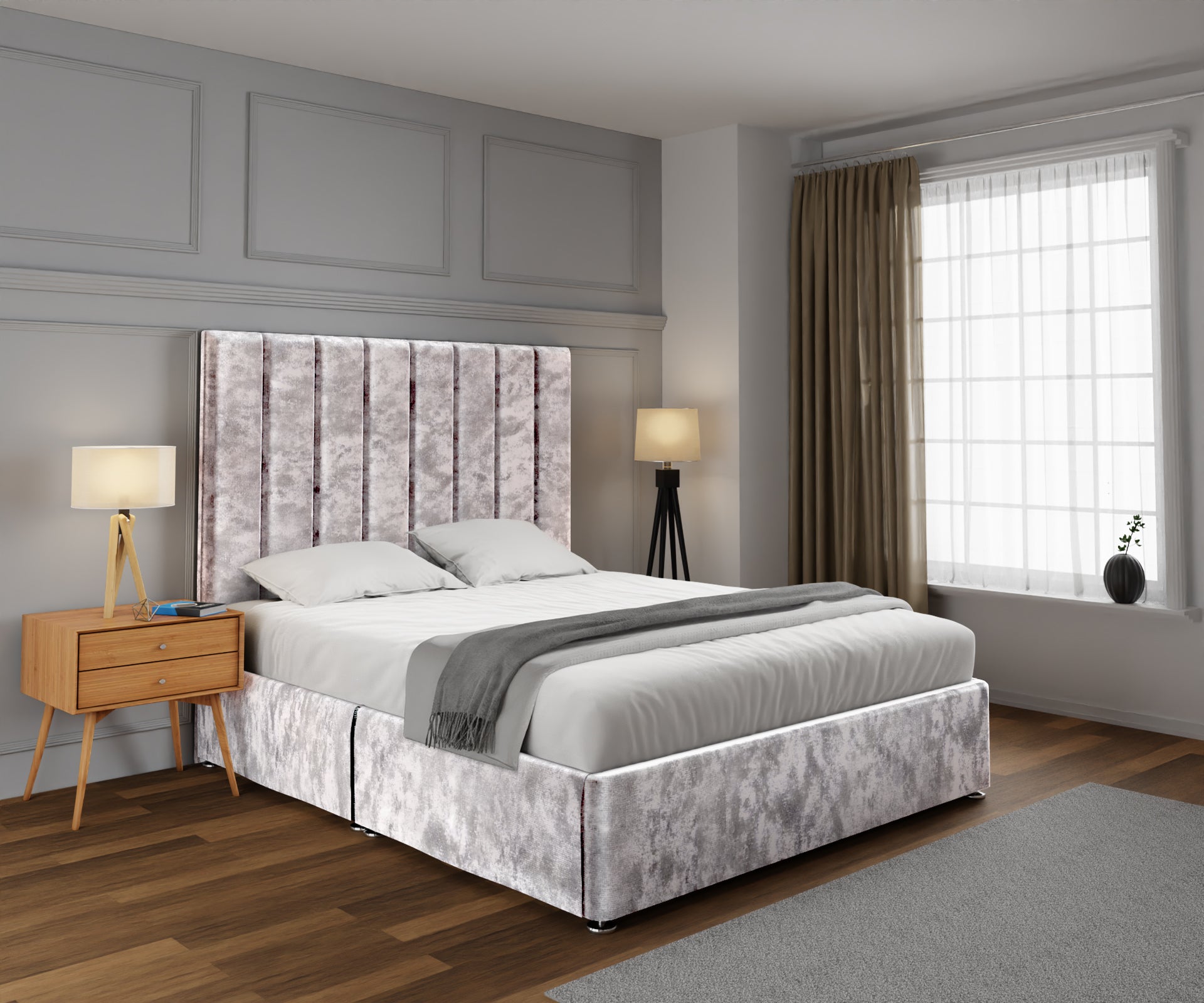 Amelia Petite Line Open Storage Divan Bed Set