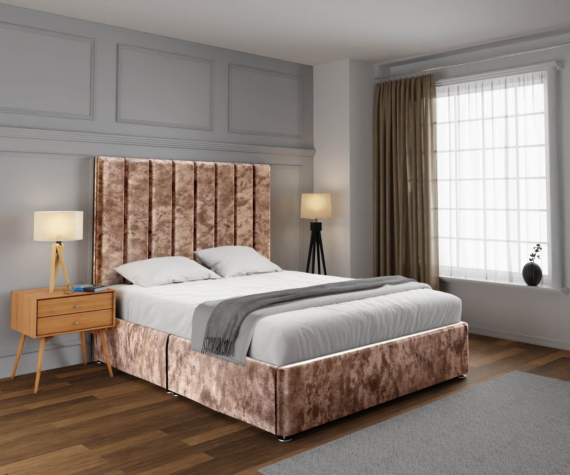 Amelia Petite Line Open Storage Divan Bed Set