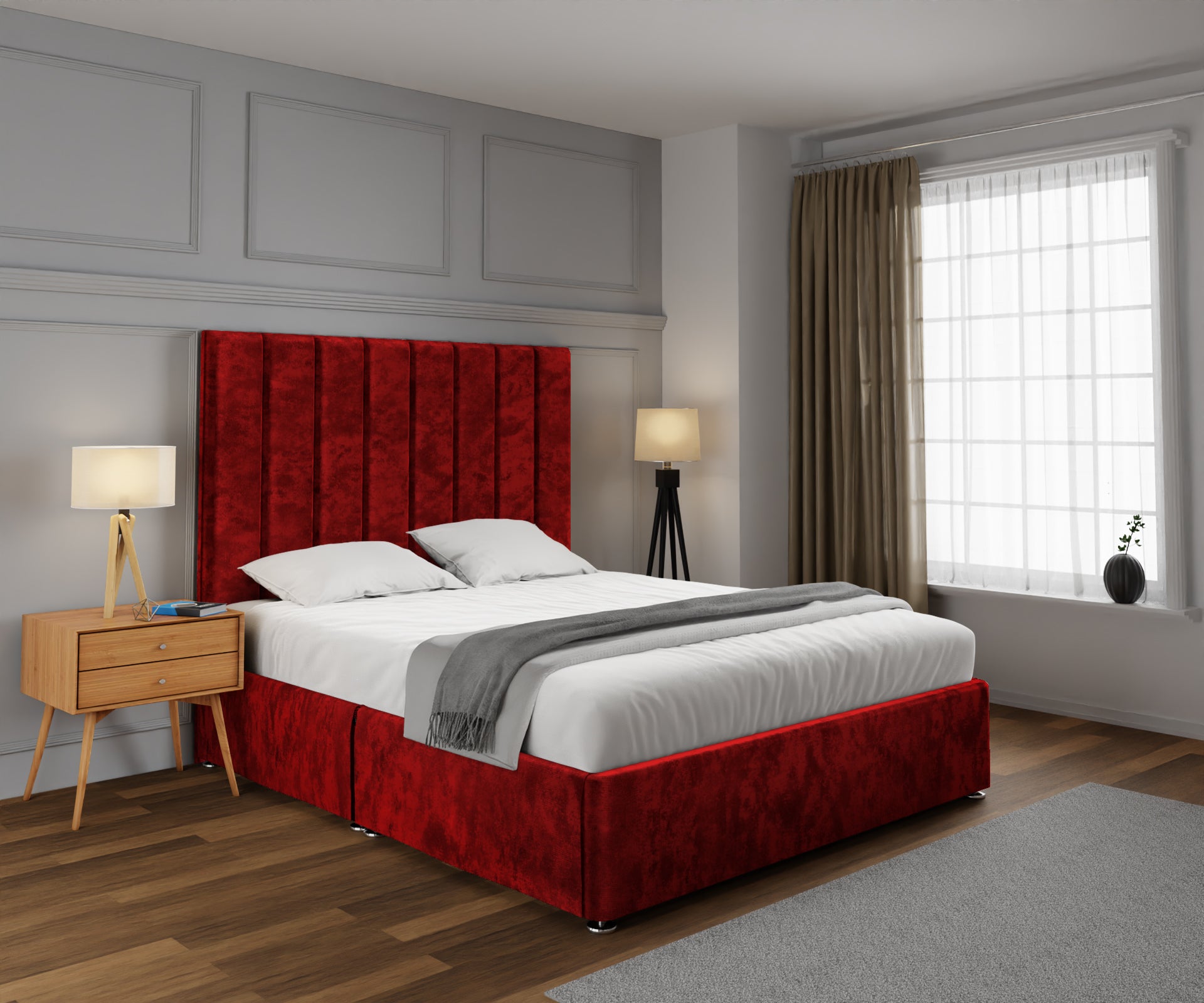 Amelia Petite Line Open Storage Divan Bed Set