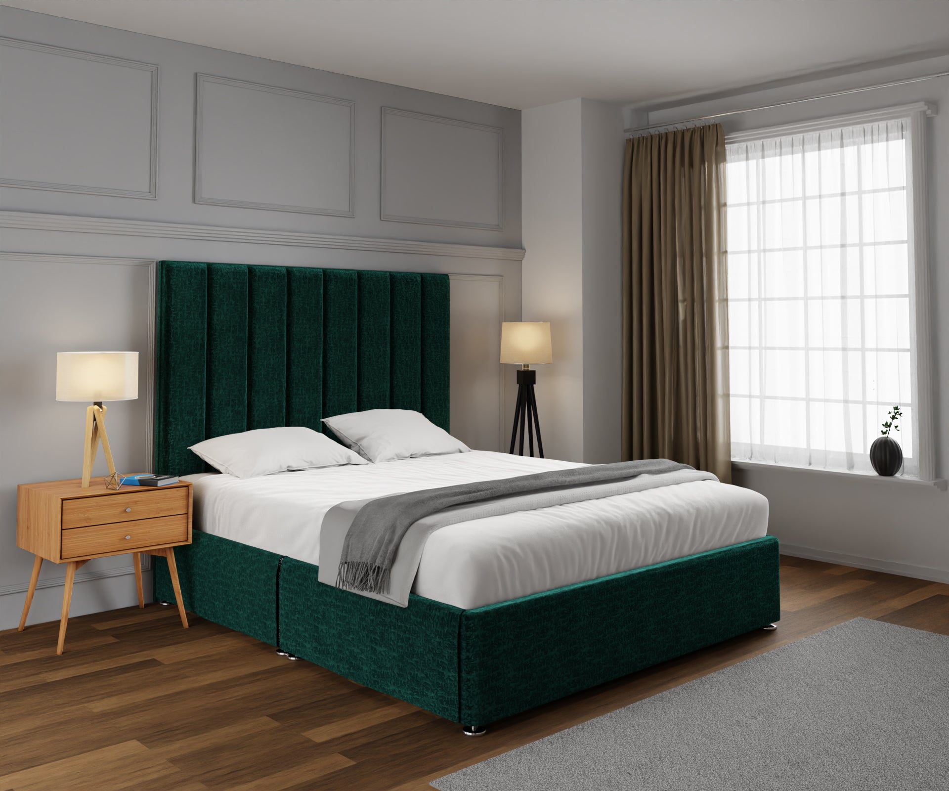 Amelia Petite Line Open Storage Divan Bed Set