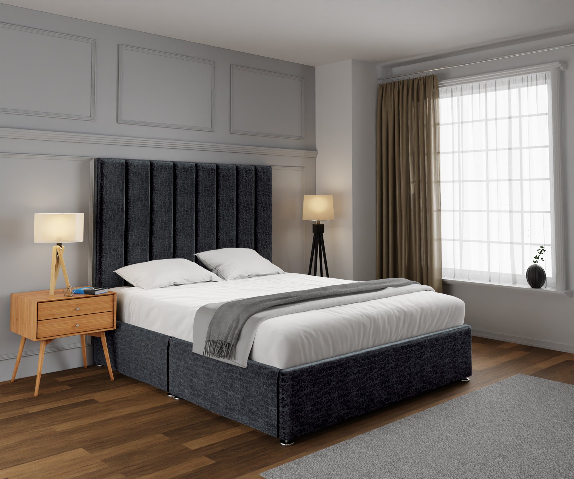 Amelia Petite Line Open Storage Divan Bed Set