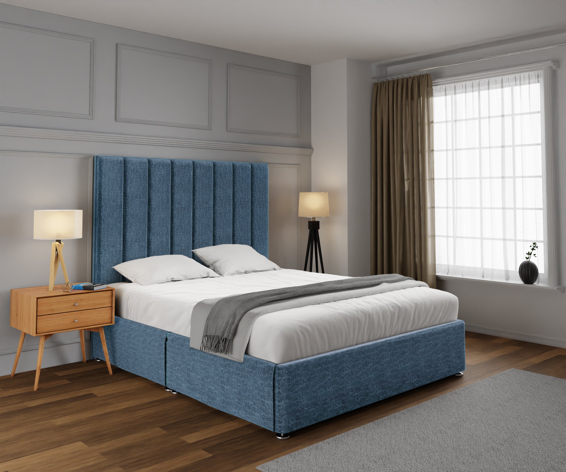 Amelia Petite Line Open Storage Divan Bed Set