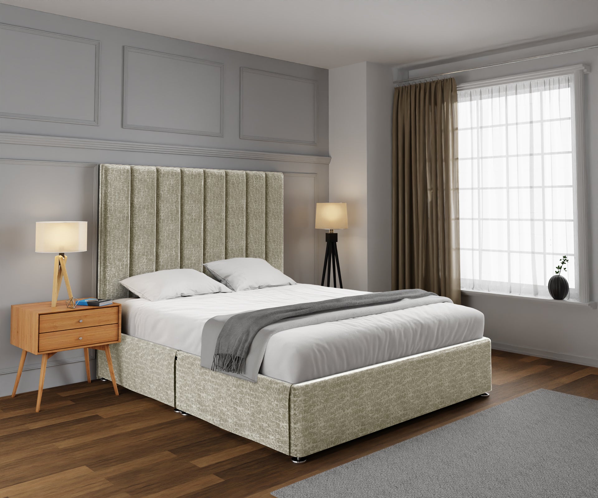 Amelia Petite Line Open Storage Divan Bed Set