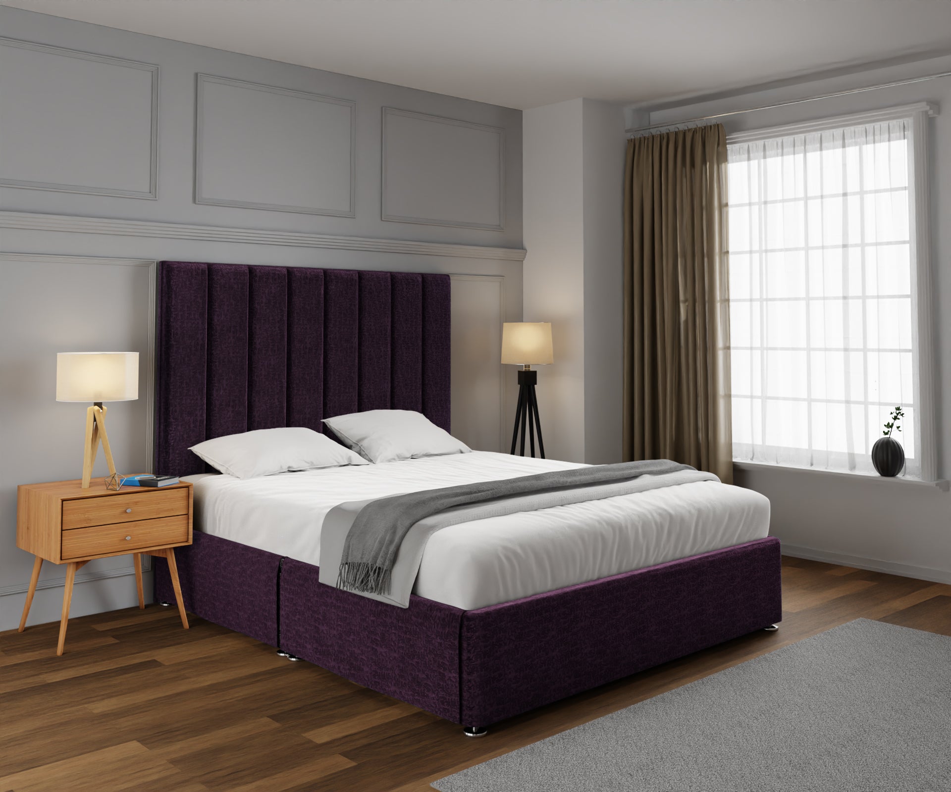 Amelia Petite Line Open Storage Divan Bed Set