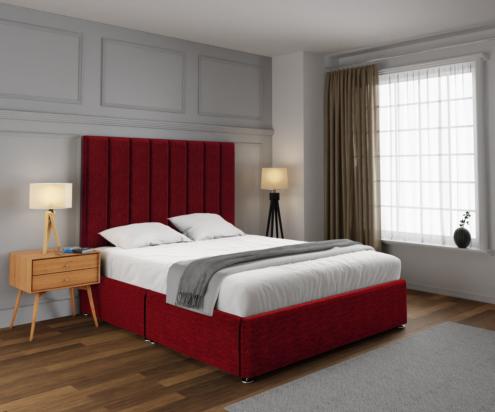 Amelia Petite Line Open Storage Divan Bed Set