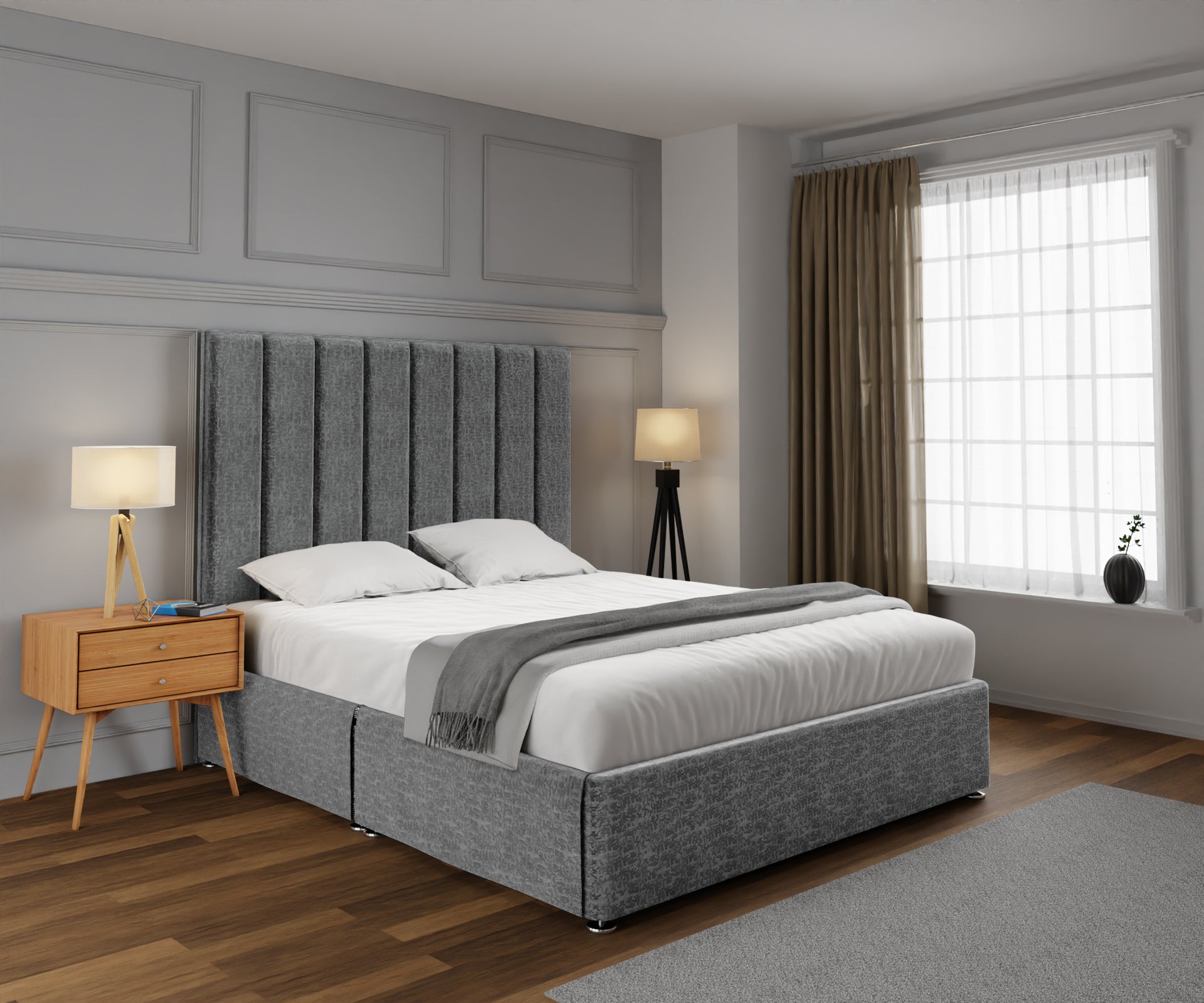 Amelia Petite Line Open Storage Divan Bed Set