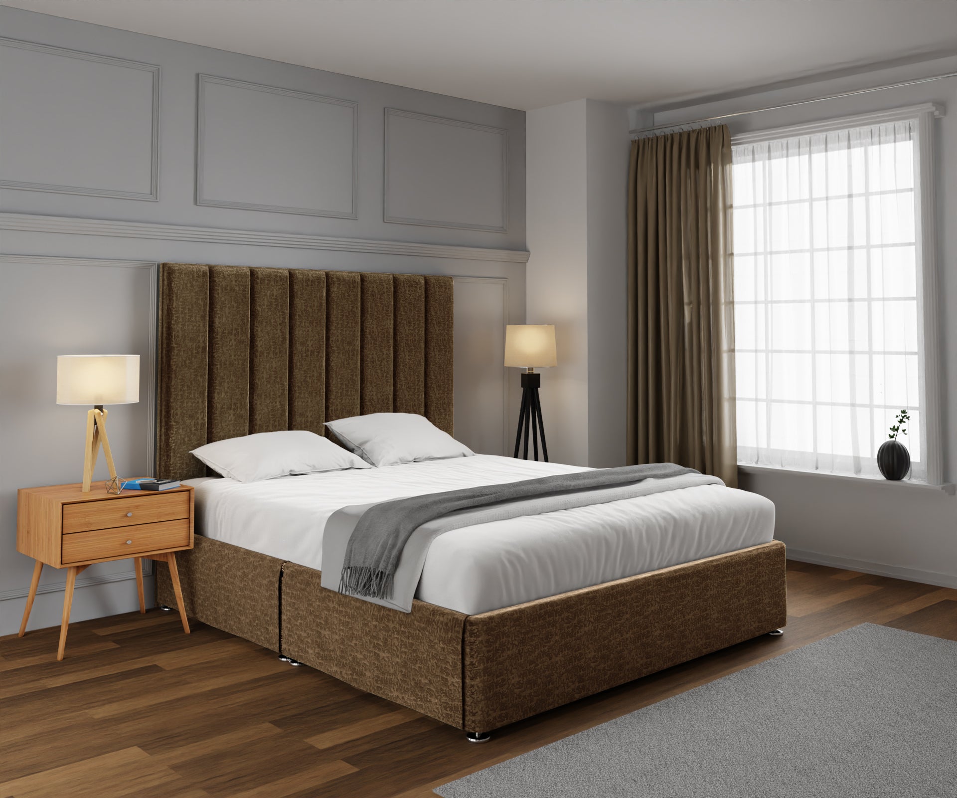 Amelia Petite Line Open Storage Divan Bed Set