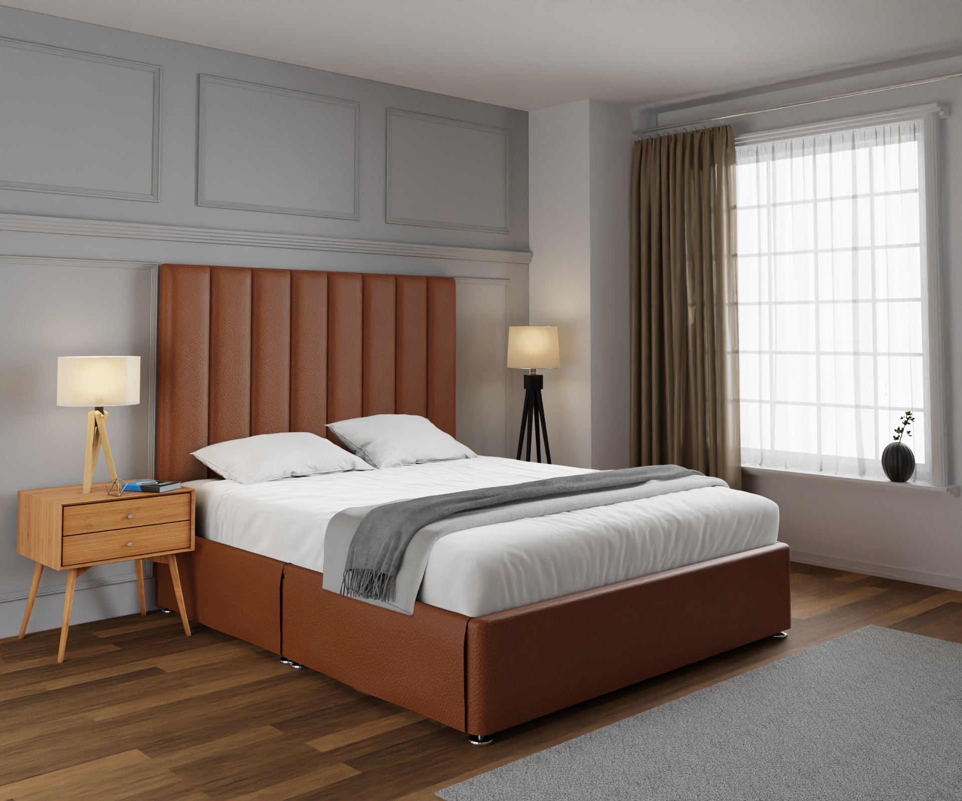 Amelia Petite Line Open Storage Divan Bed Set