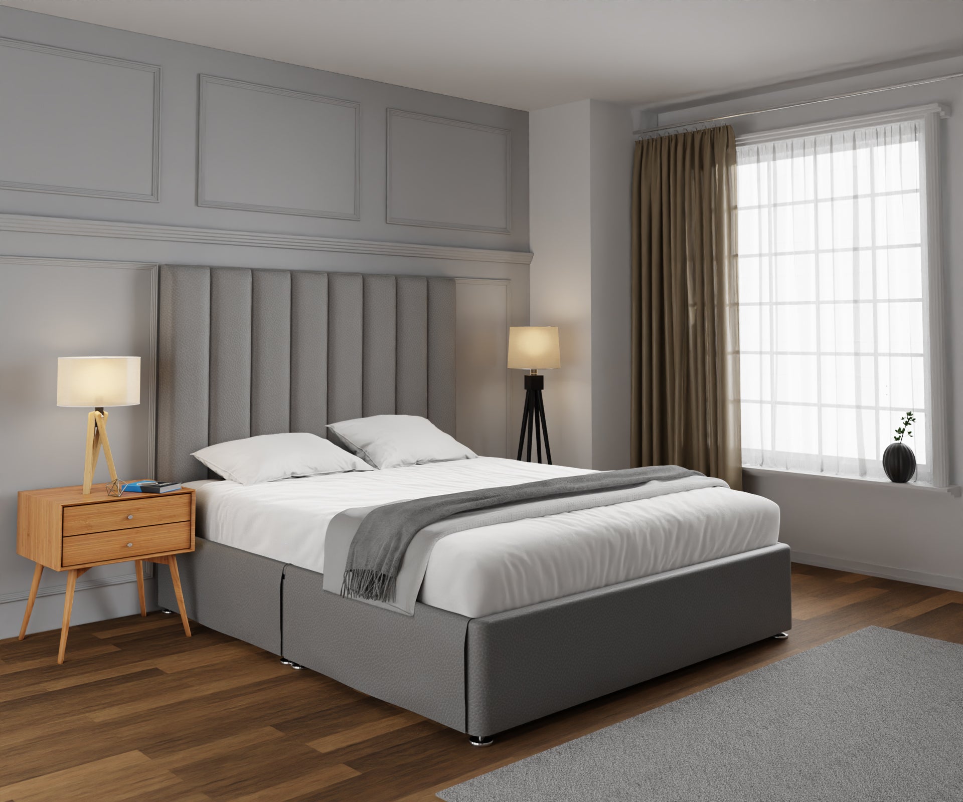 Amelia Petite Line Open Storage Divan Bed Set