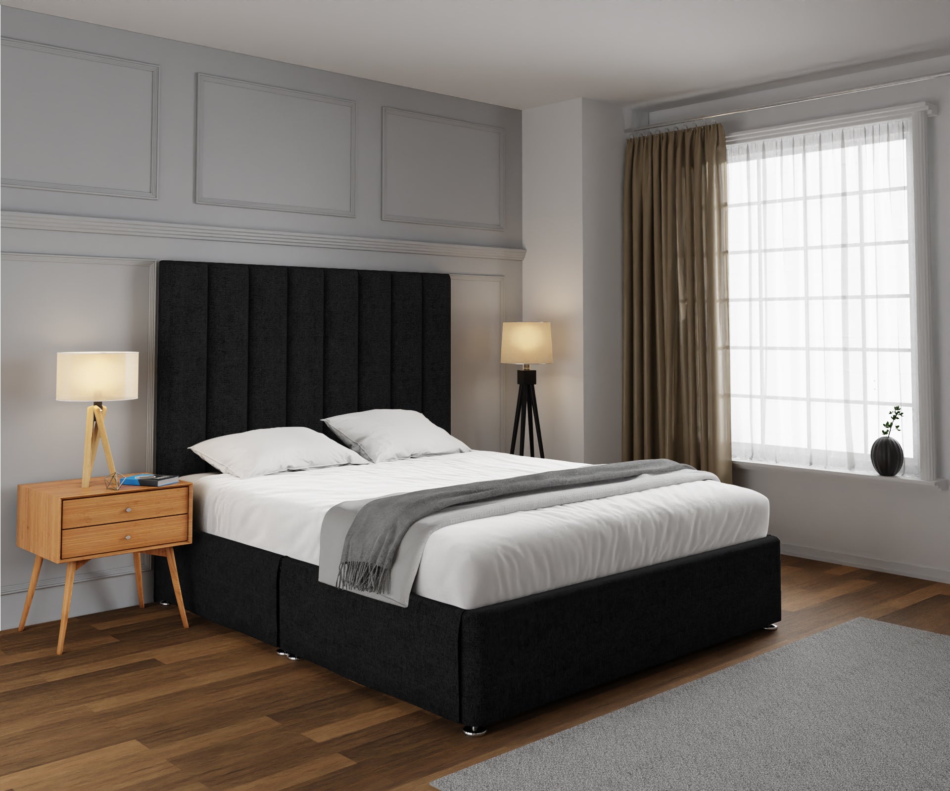 Amelia Petite Line Open Storage Divan Bed Set