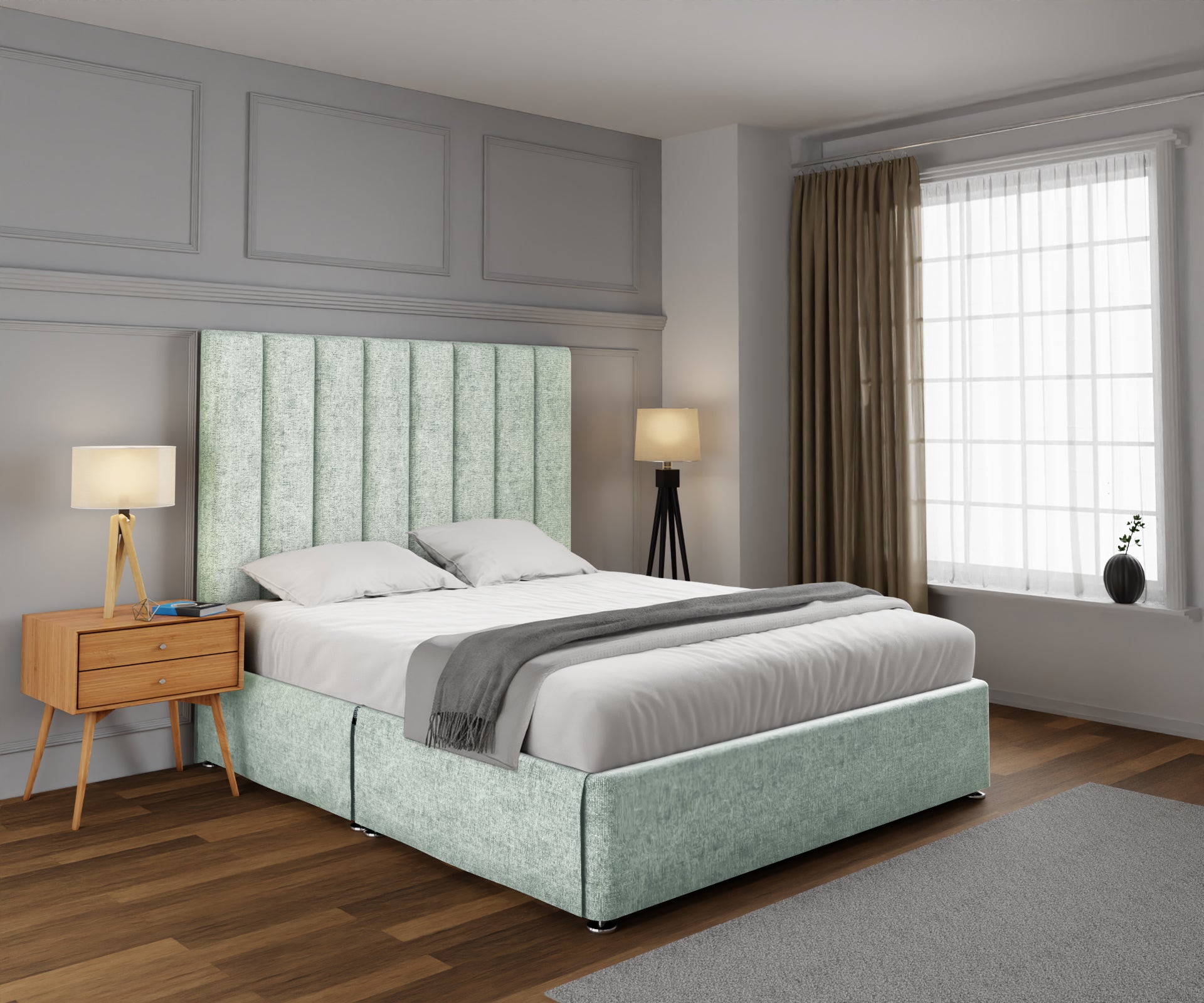 Amelia Petite Line Open Storage Divan Bed Set