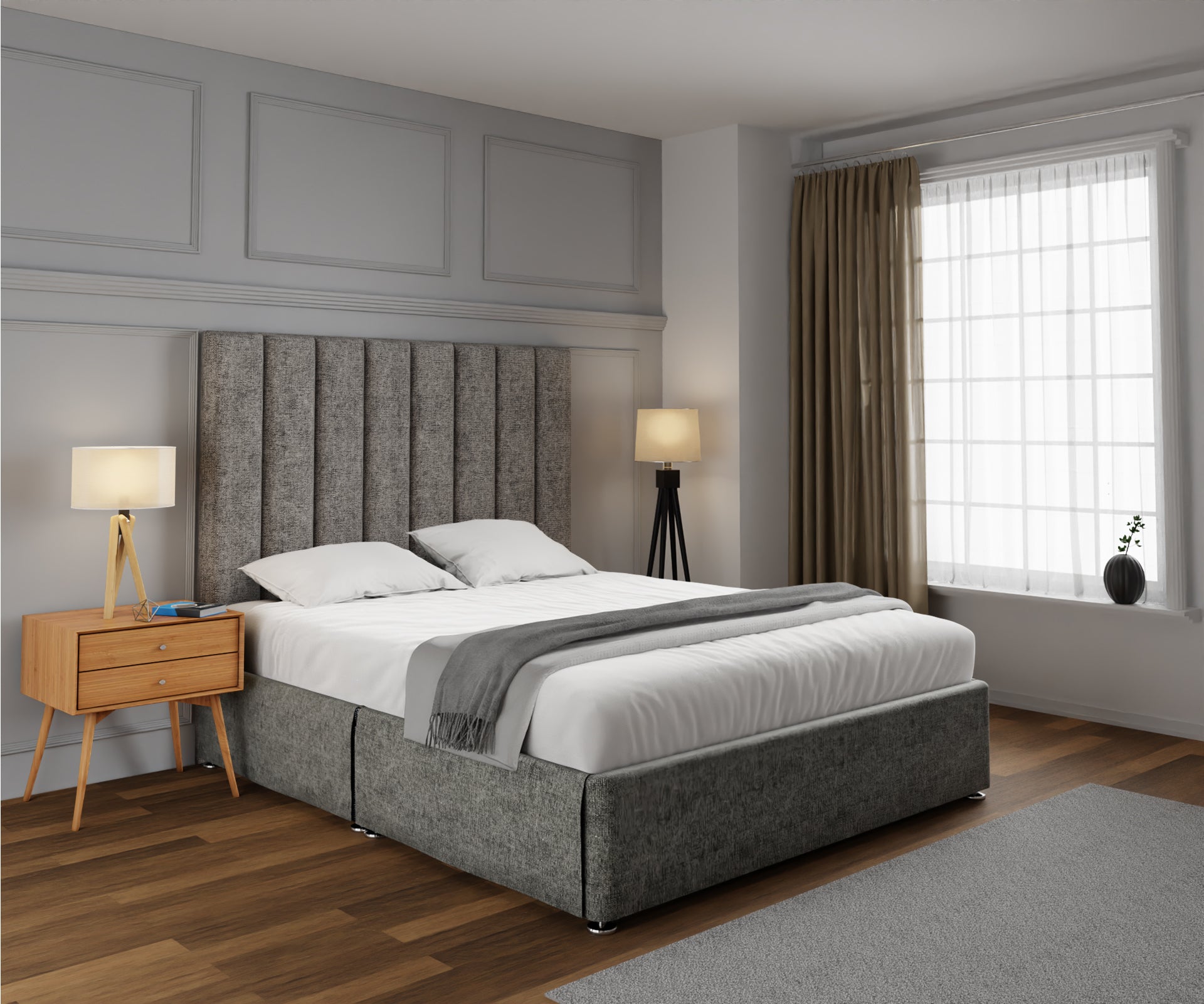Amelia Petite Line Open Storage Divan Bed Set